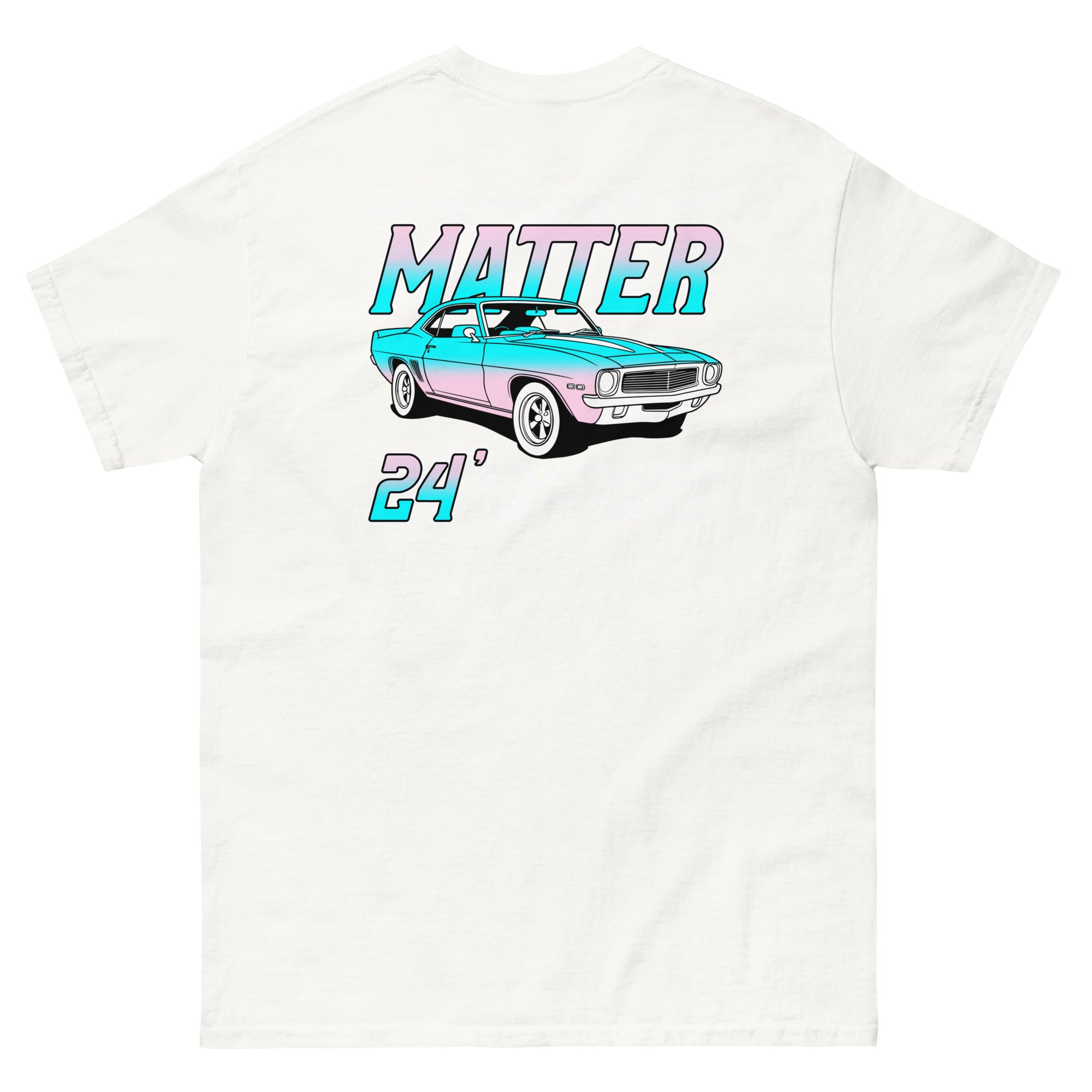 "Trans Lives Matter" racing style tee, view 15 — Rose Gold Co