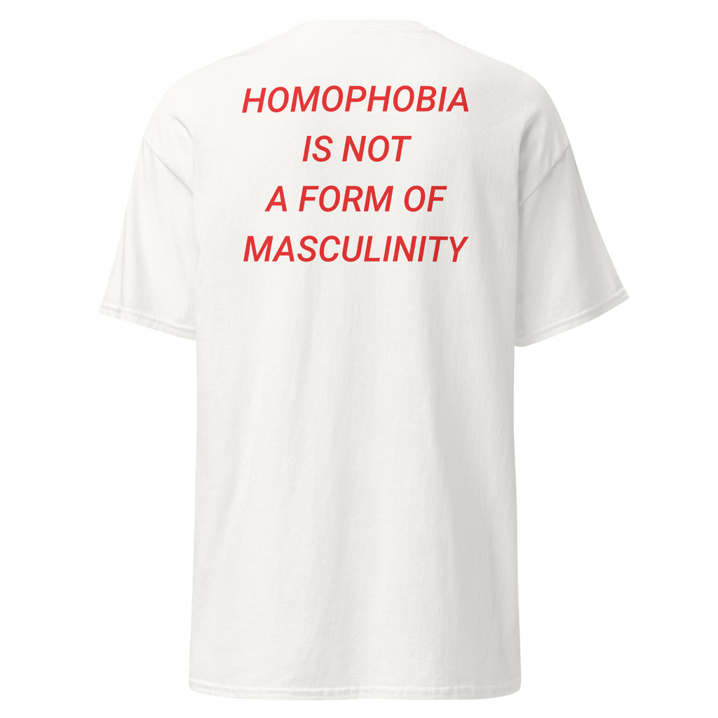 "Homophobia Is Not a Form of Masculinity" tee, view 11 — Rose Gold Co