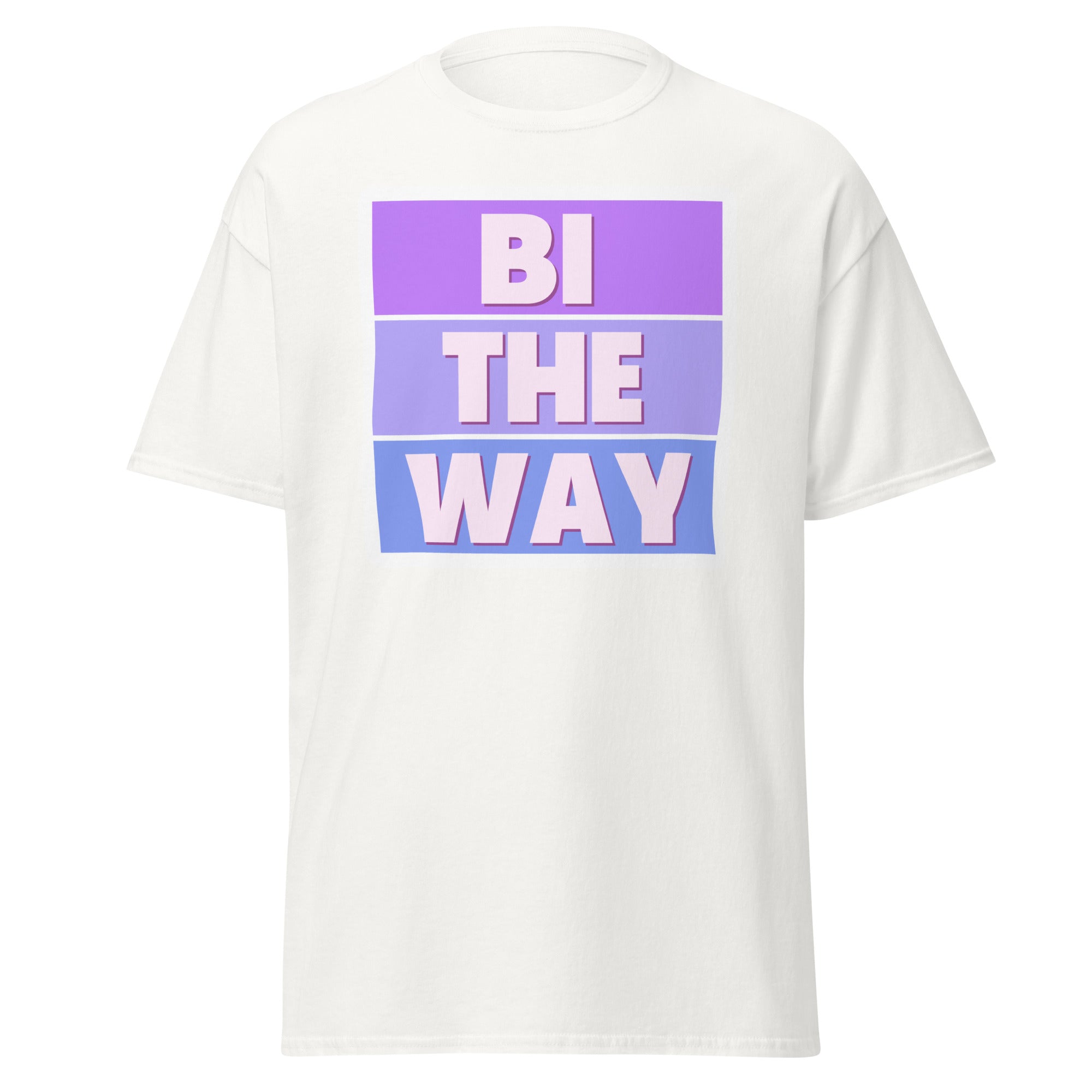 Bi the Way tee, flat lay — Rose Gold Co