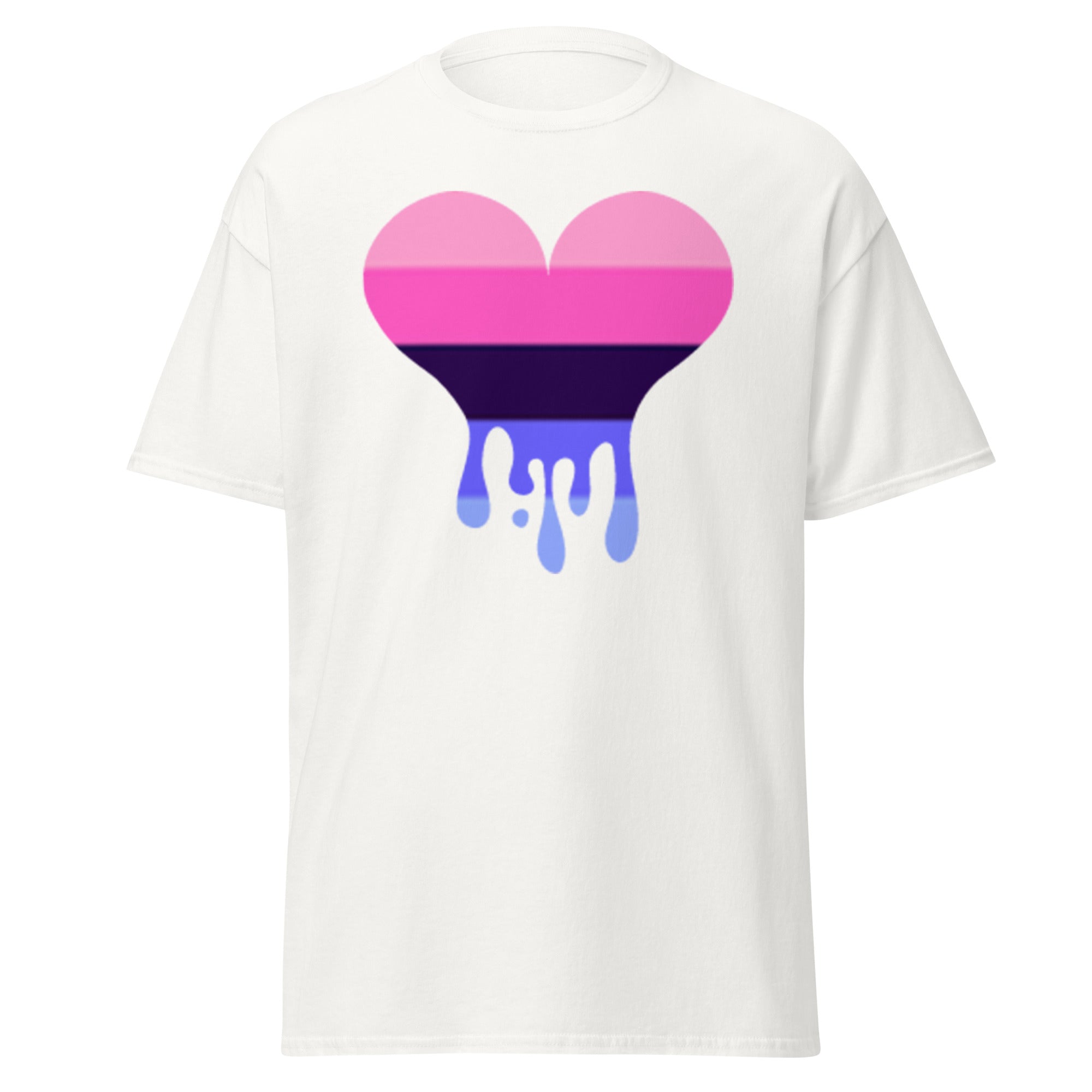 Omnisexual pride flag short sleeve tee, view 4 — Rose Gold Co