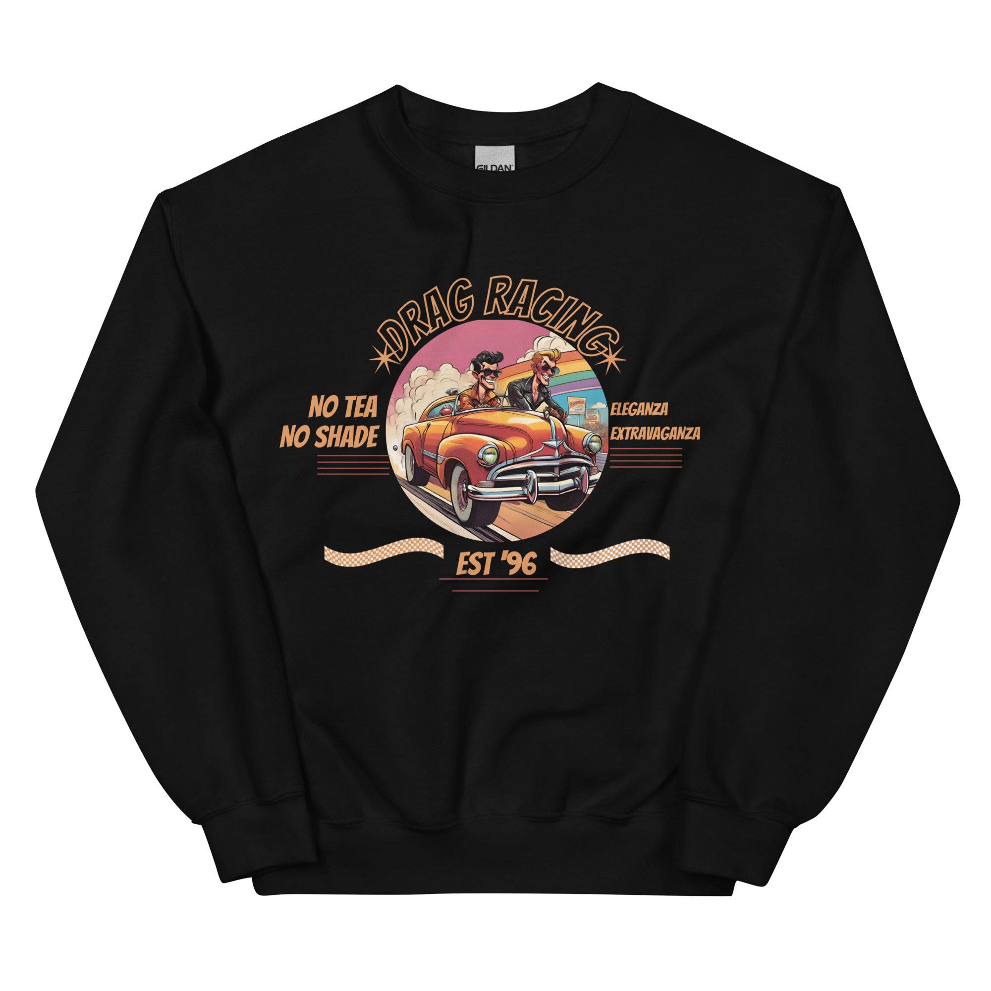 Drag Racing Drag Queens sweatshirt, view 3 — Rose Gold Co