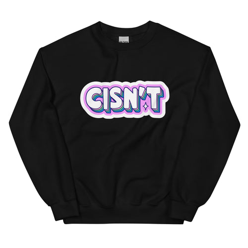 "Cisn't" pastel bubble-letter trans pride sweatshirt — Rose Gold Co