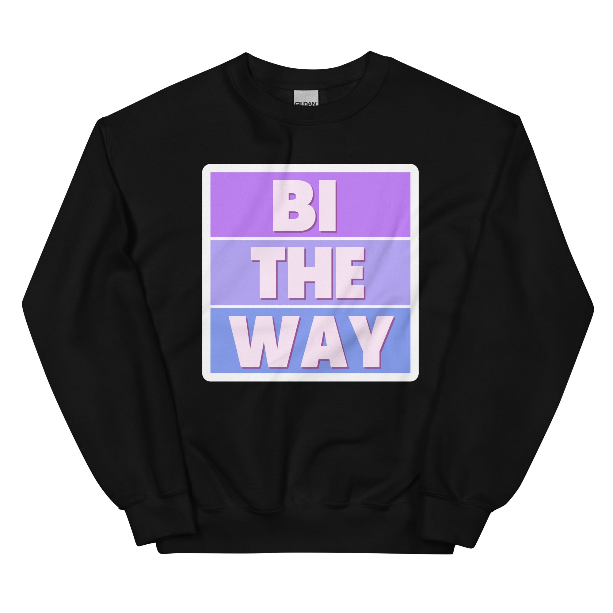 "Bi the Way" bisexual pride crewneck sweatshirt — Rose Gold Co