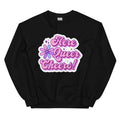 "Here, Queer, Cheers!" celebration crewneck sweatshirt, view 4 — Rose Gold Co