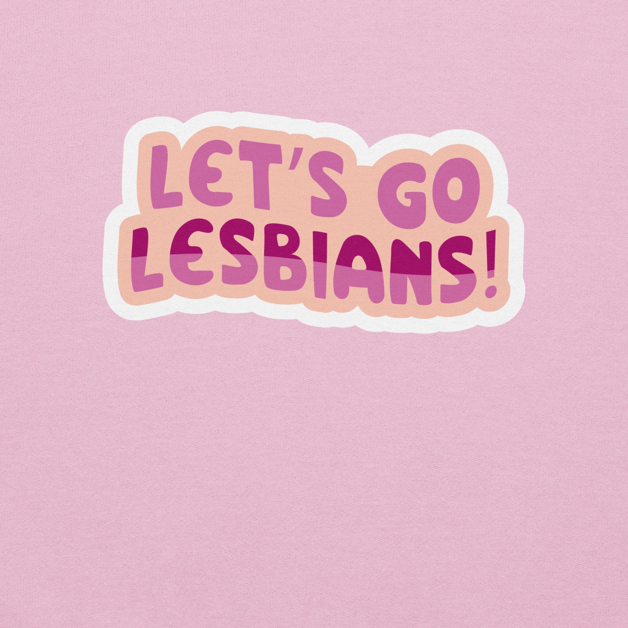 Let's Go Lesbians crewneck sweatshirt, view 7 — Rose Gold Co