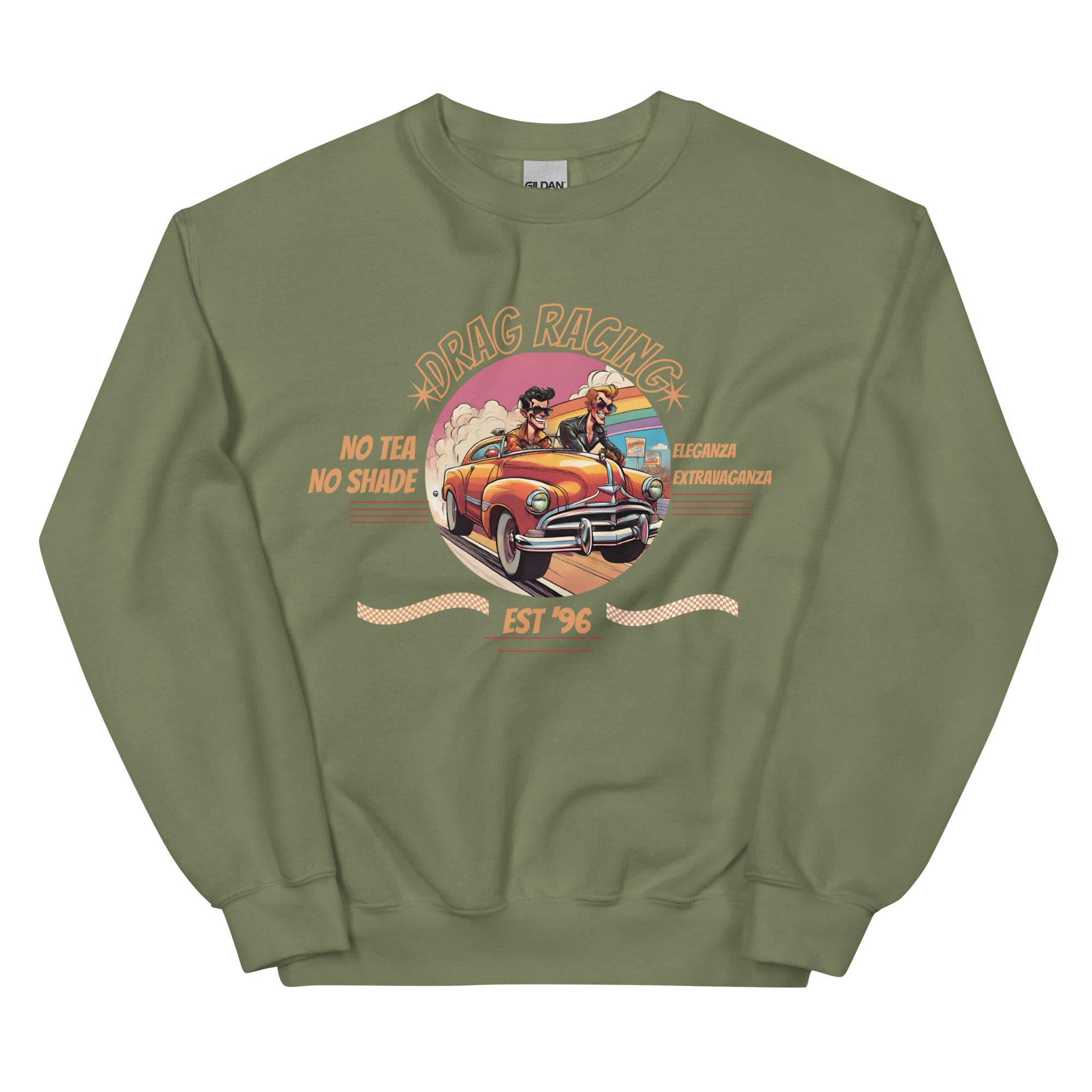 Drag Racing Drag Queens sweatshirt, view 5 — Rose Gold Co