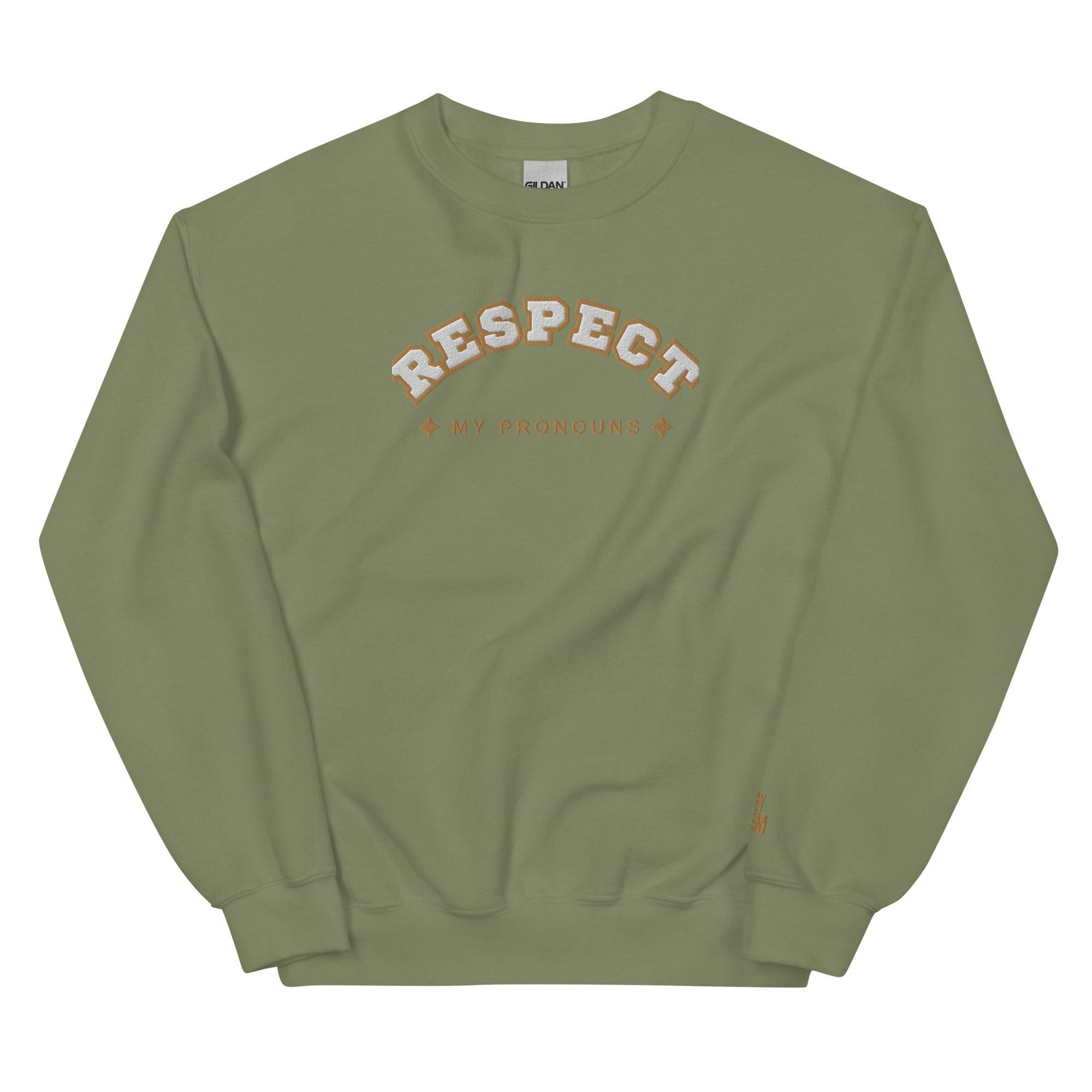 Respect My Pronouns Unisex Sweatshirt - Rose Gold Co. Shop