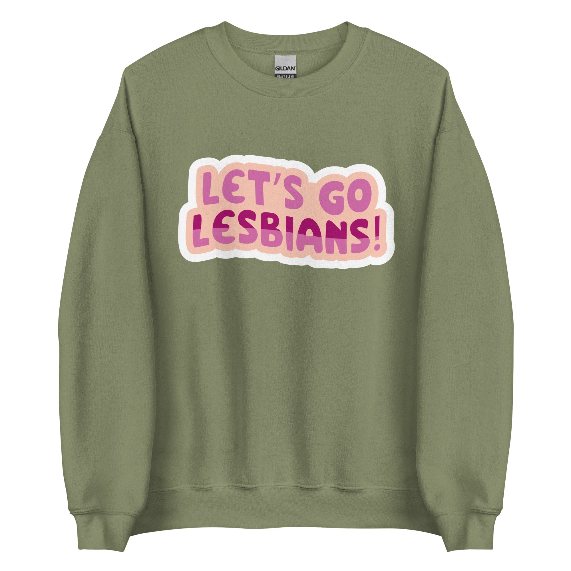 Let's Go Lesbians crewneck sweatshirt, view 9 — Rose Gold Co