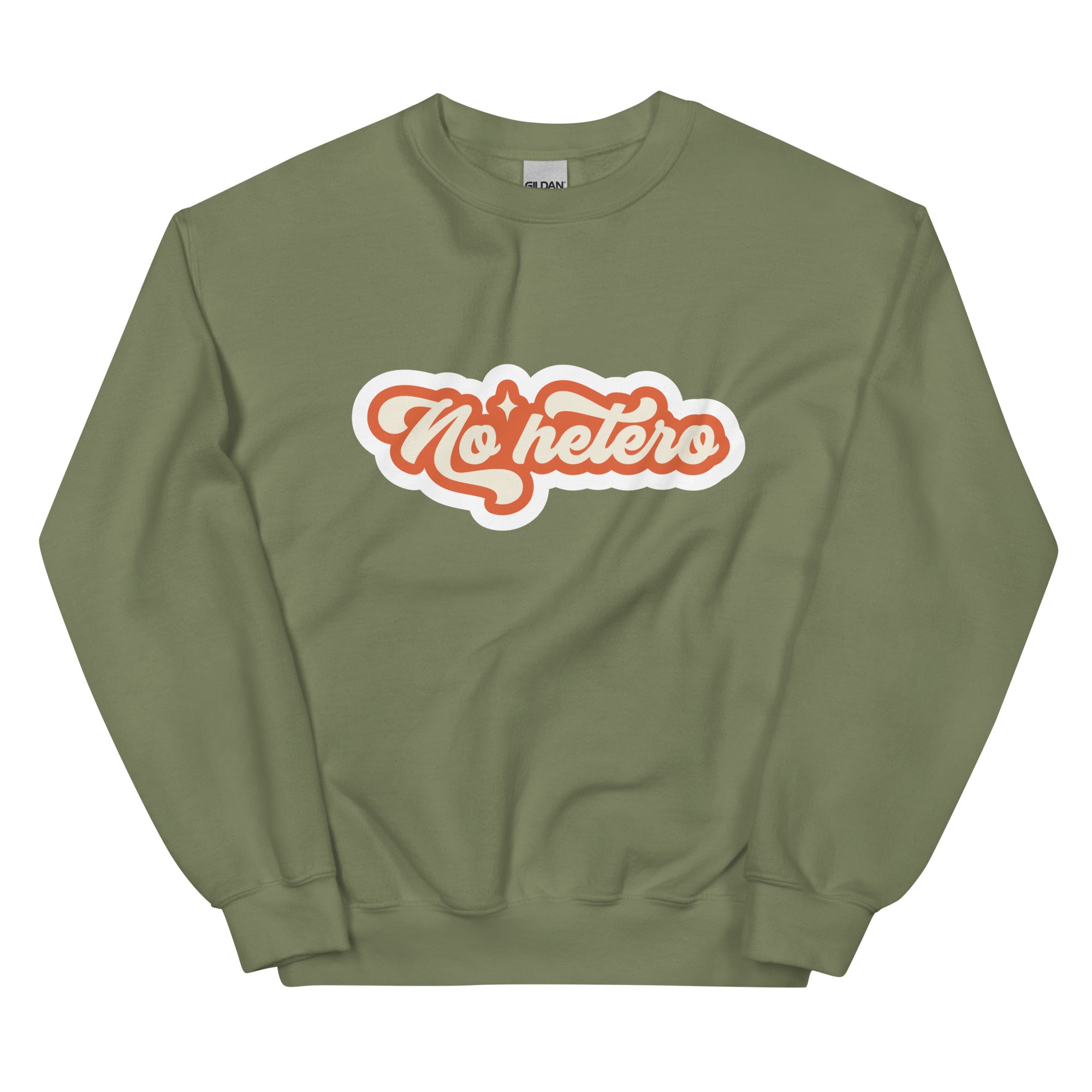 "No Hetero" slogan crewneck sweatshirt — Rose Gold Co