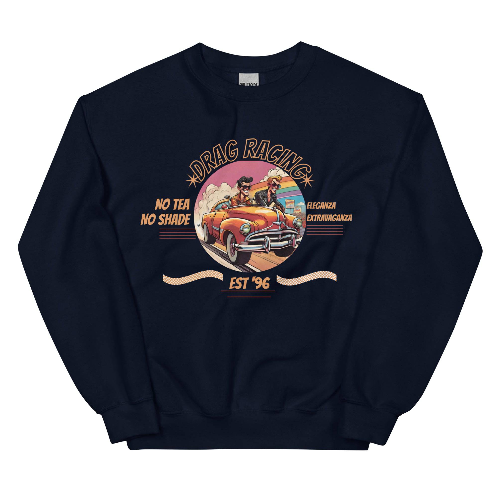 Drag Racing Drag Queens sweatshirt, view 2 — Rose Gold Co