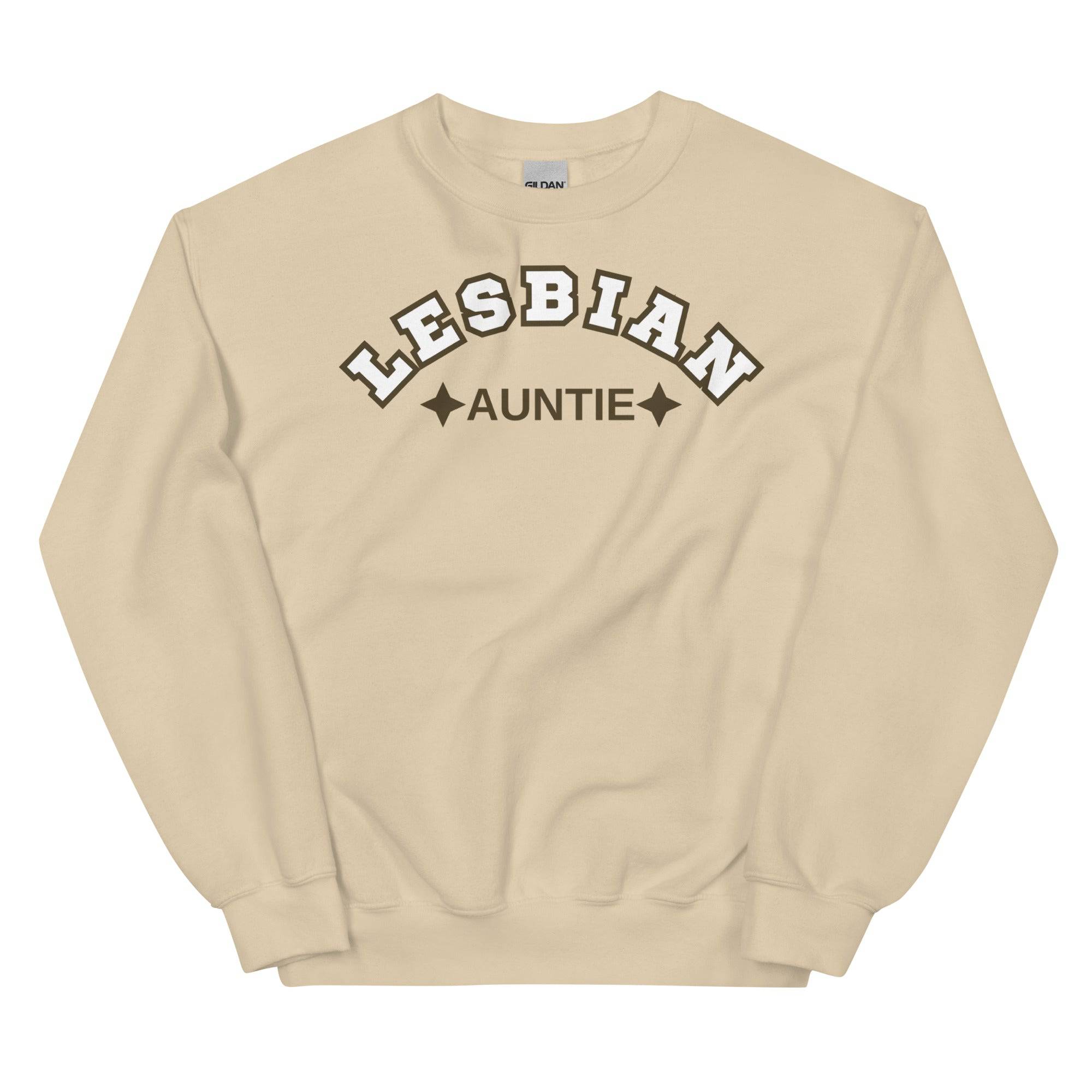 Lesbian Auntie sweatshirt, view 5 — Rose Gold Co