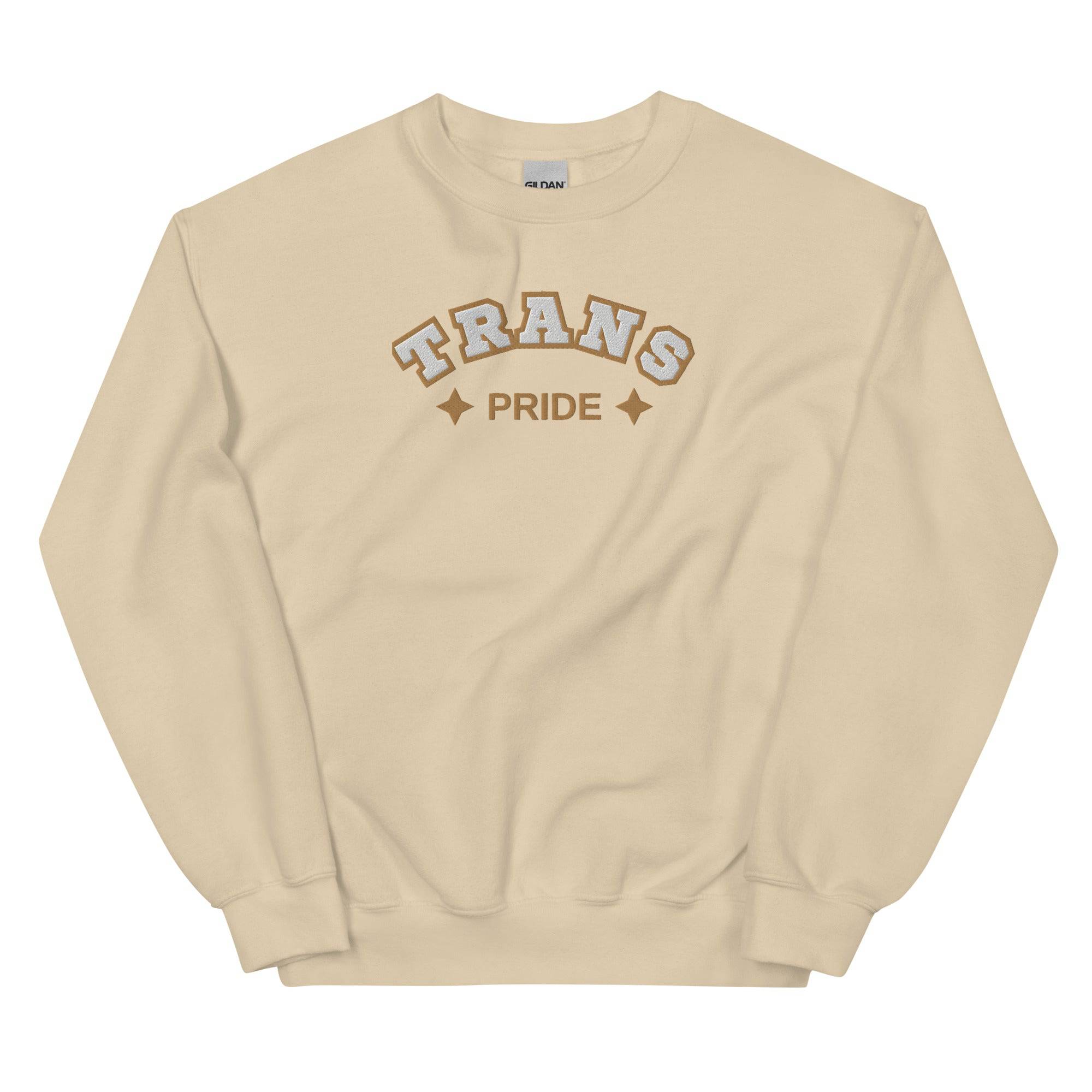 Trans Pride embroidered sweatshirt — Rose Gold Co