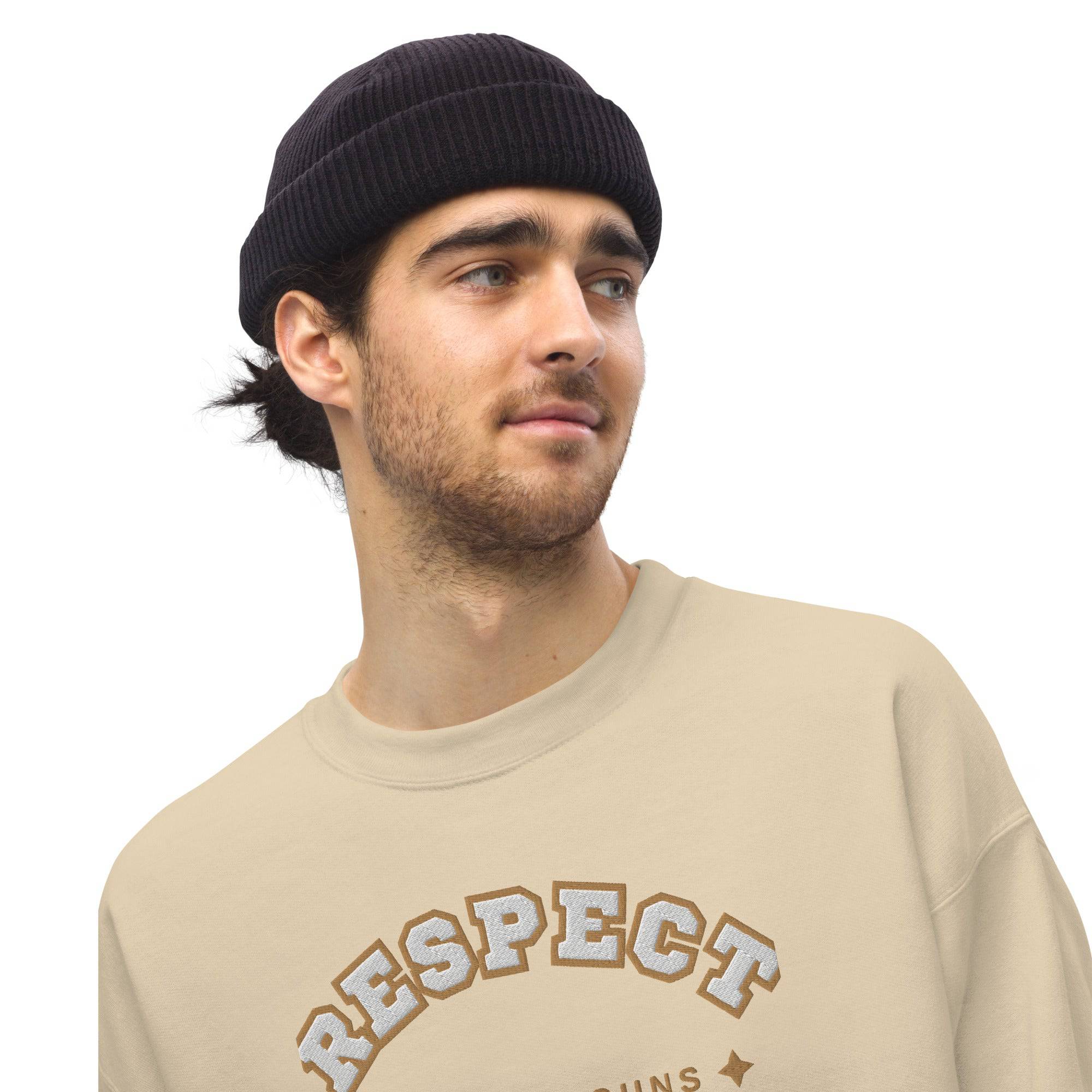 Respect My Pronouns sweatshirt, view 2 — Rose Gold Co