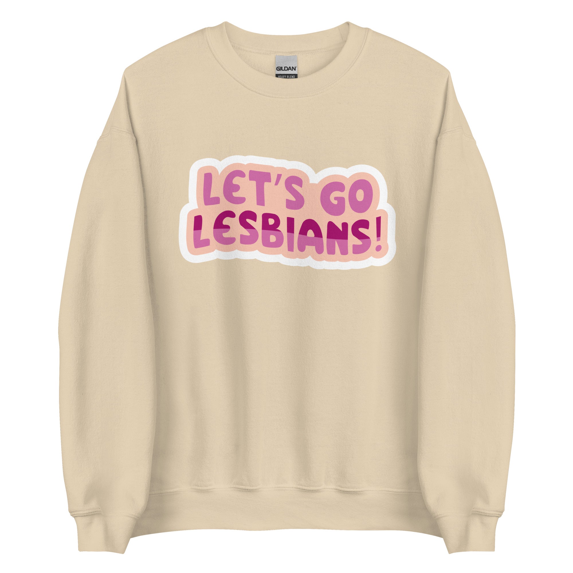 Let's Go Lesbians crewneck sweatshirt, view 11 — Rose Gold Co