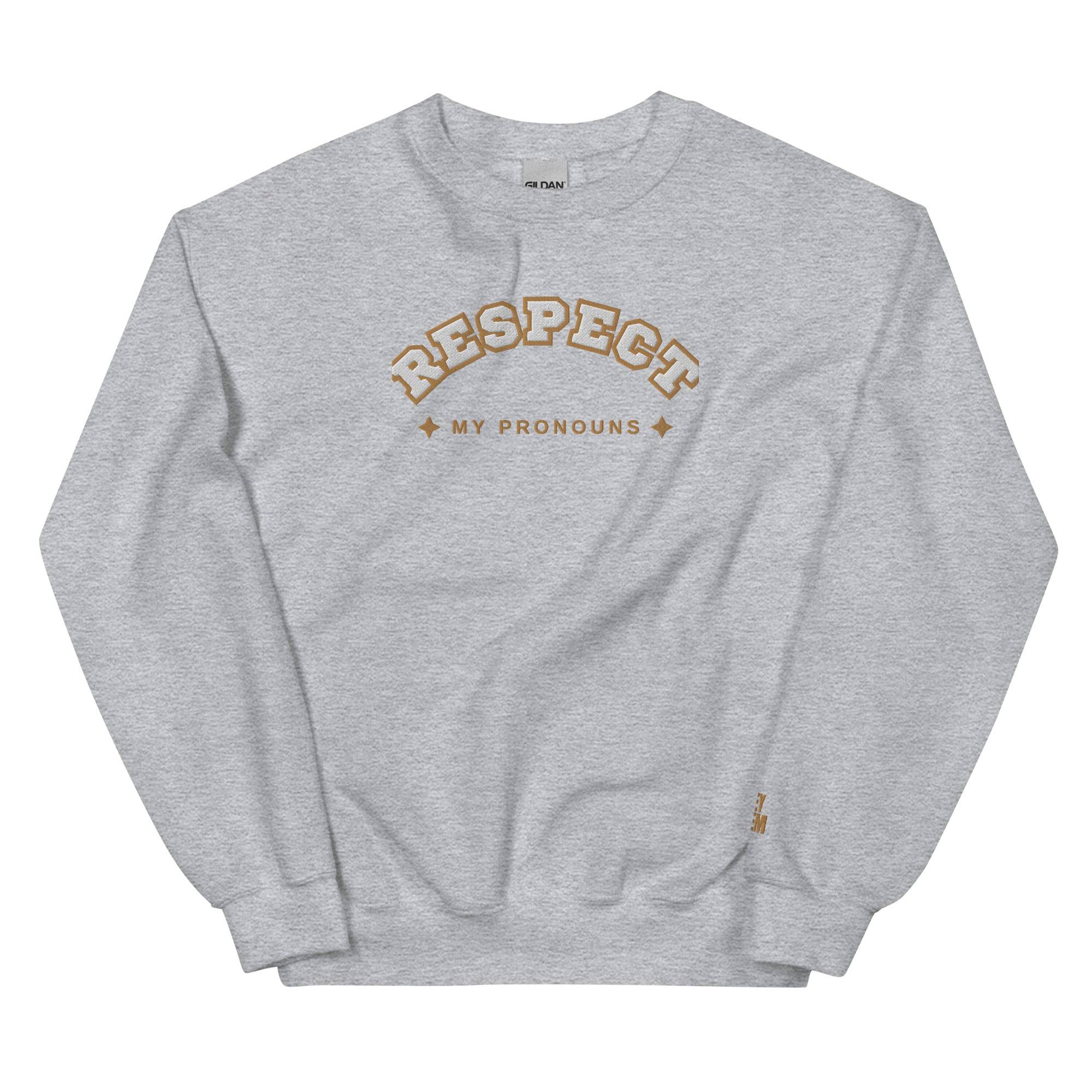 Respect My Pronouns sweatshirt, view 5 — Rose Gold Co