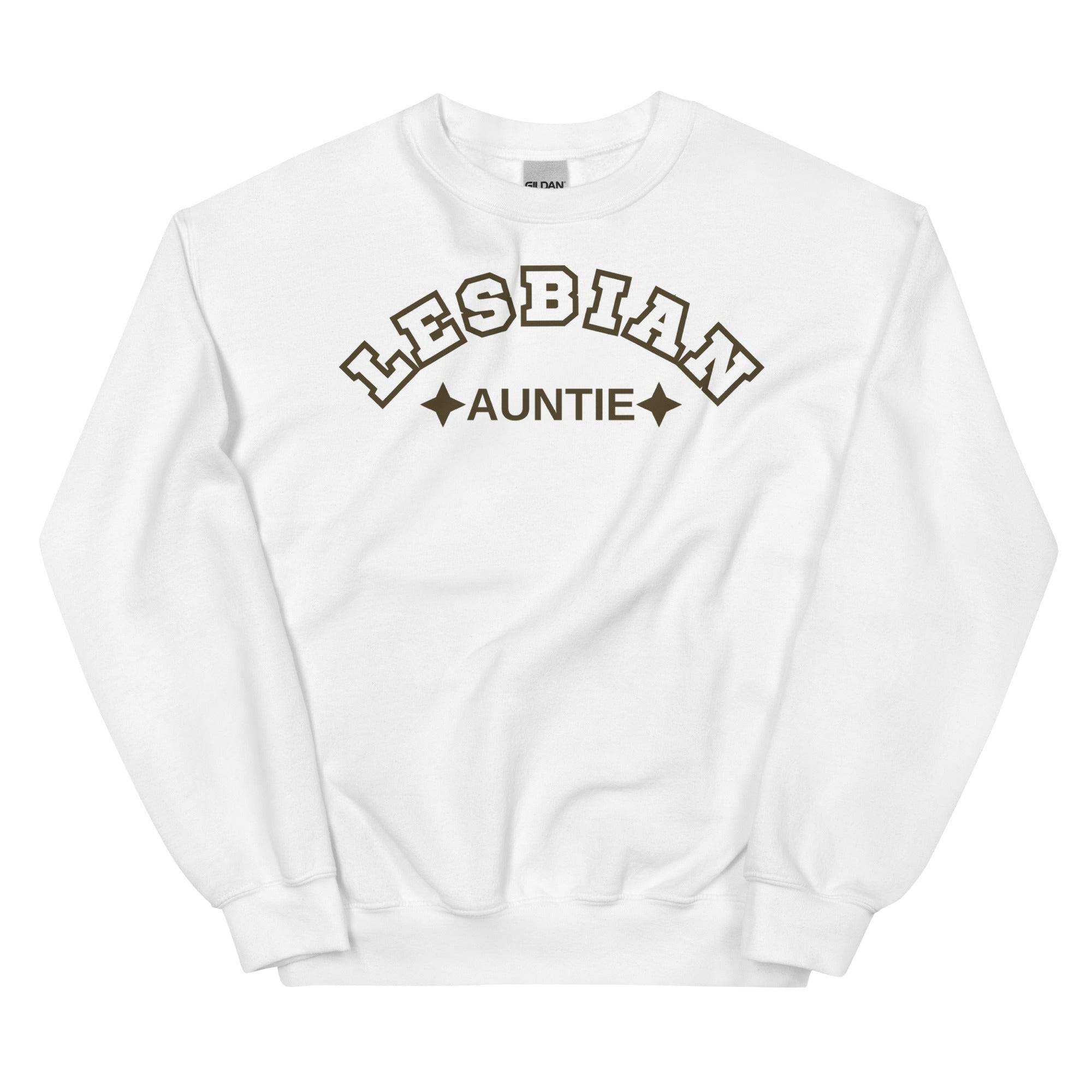 Lesbian Auntie sweatshirt, view 2 — Rose Gold Co