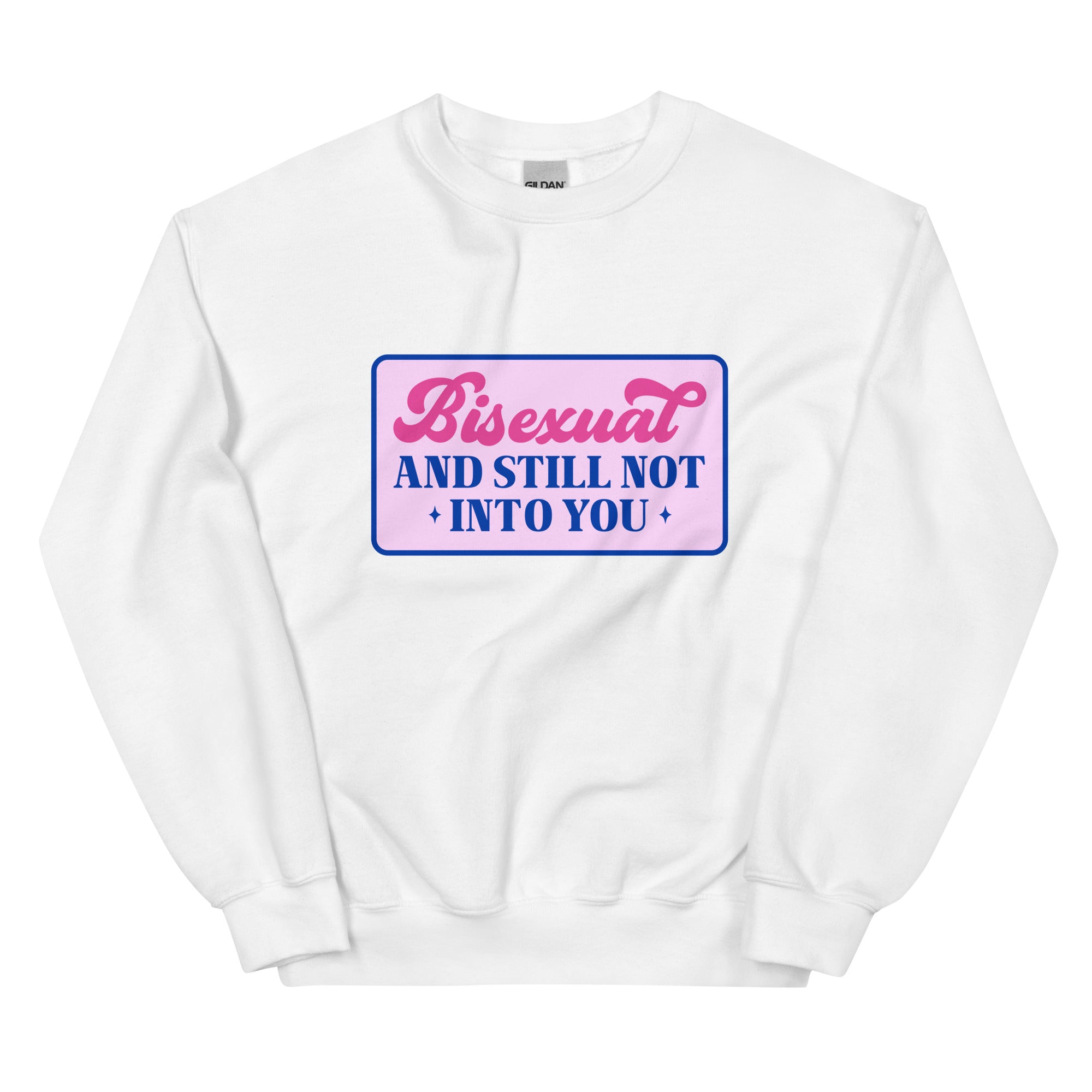 "Bisexual and Still Not Into You" slogan crewneck sweatshirt, view 8 — Rose Gold Co