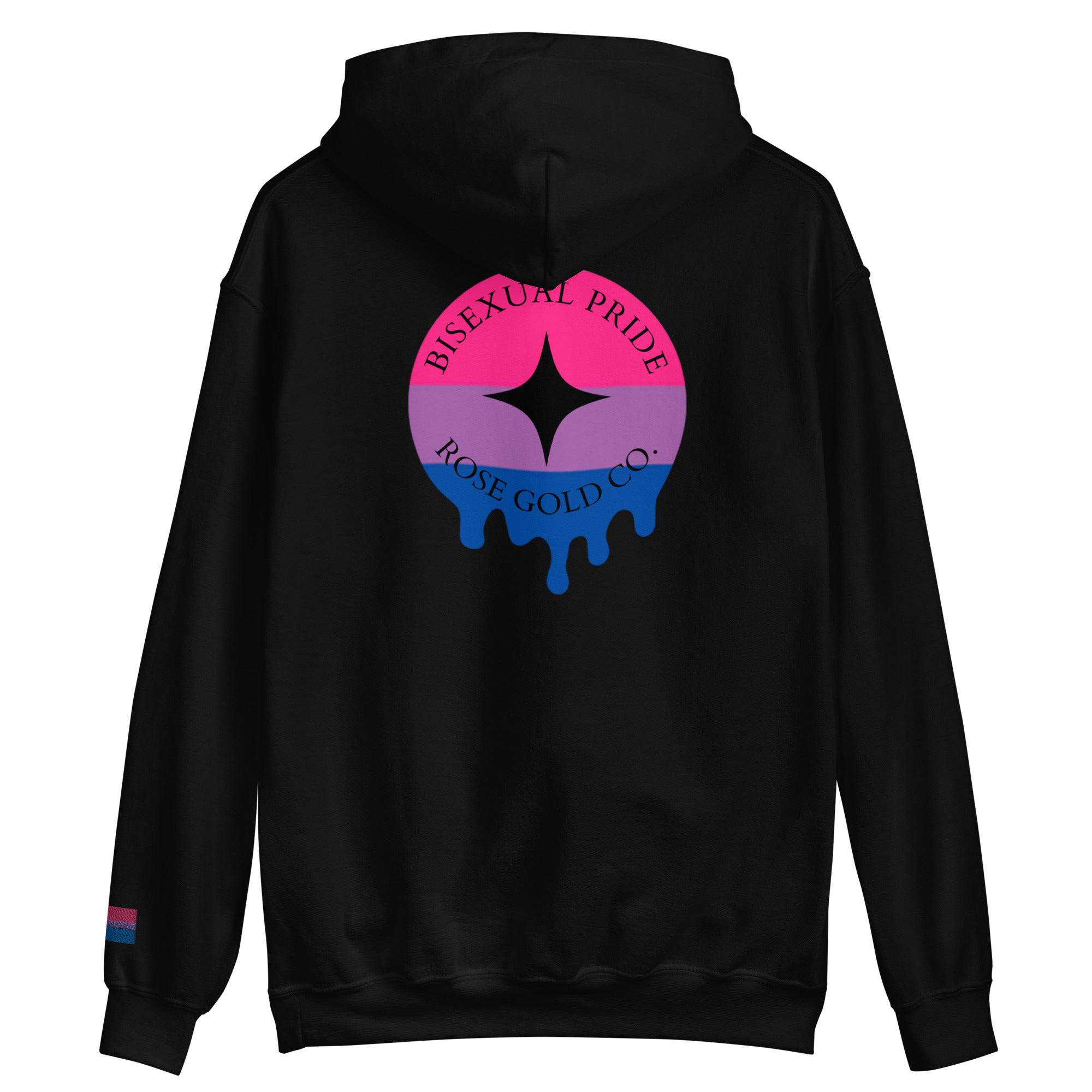 Melting bisexual pride flag premium hoodie, view 2 — Rose Gold Co