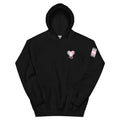 Demigirl Dripping Heart hoodie, front view — Rose Gold Co