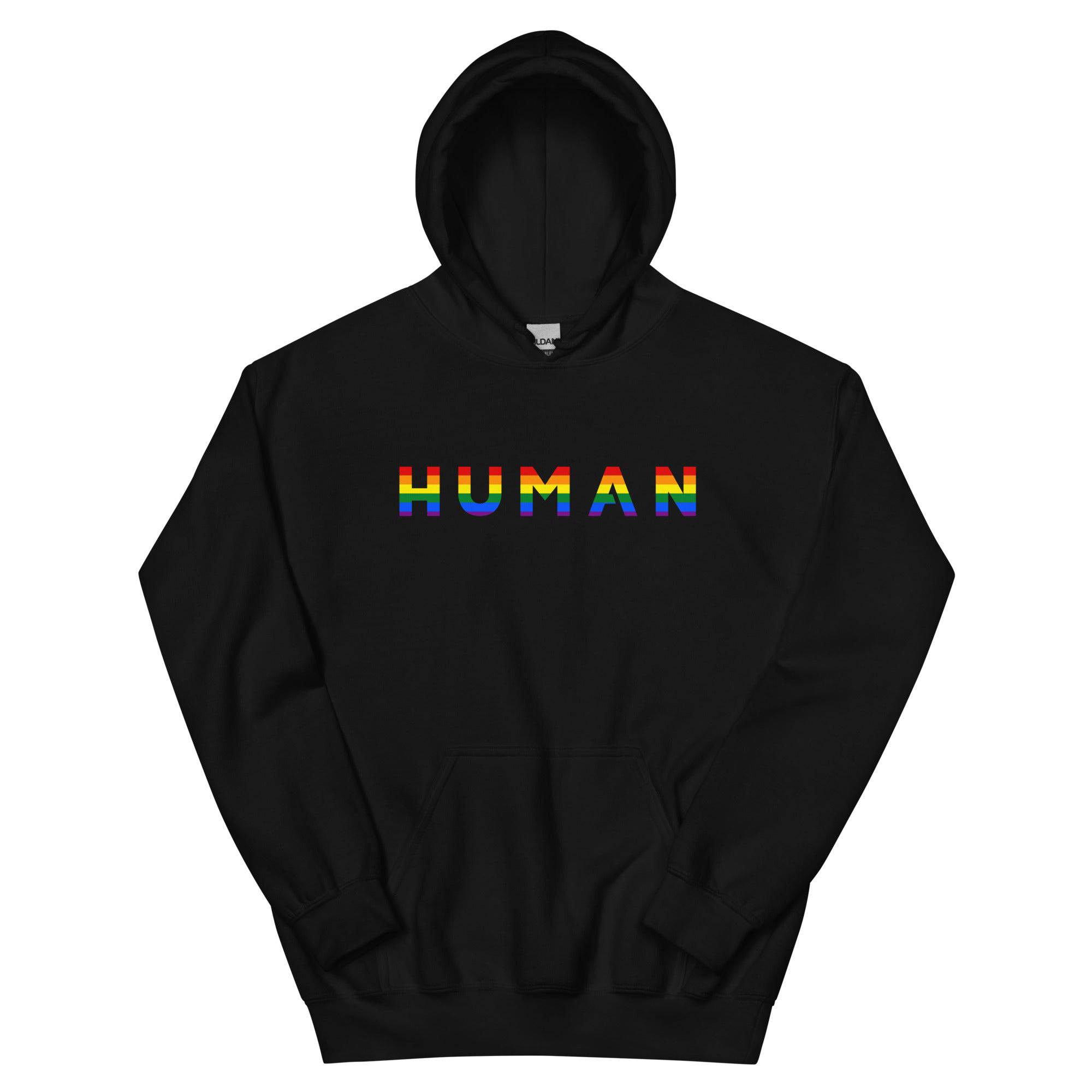Human Rainbow hoodie, view 4 — Rose Gold Co