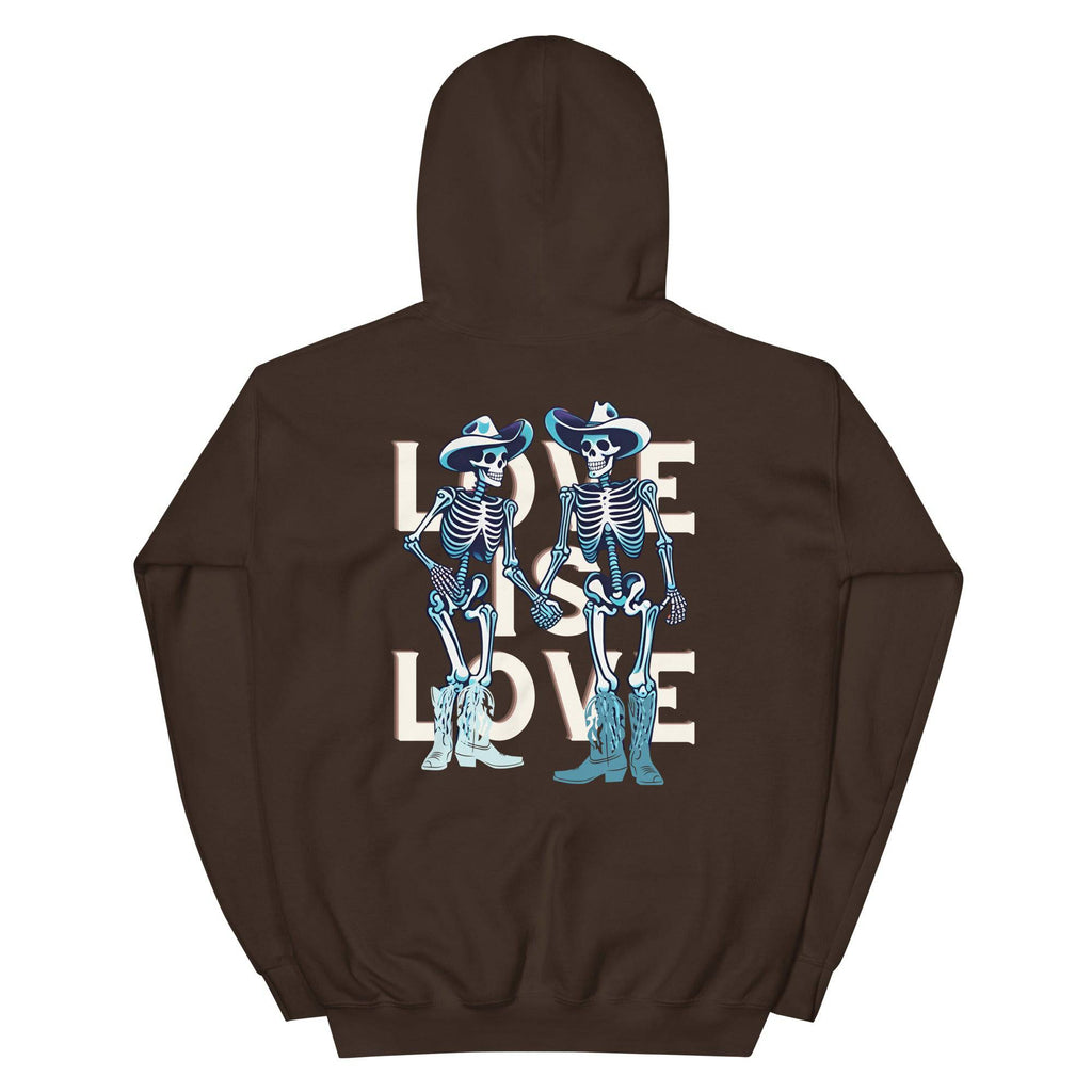 Love Is Love Skeleton hoodie, view 5 — Rose Gold Co