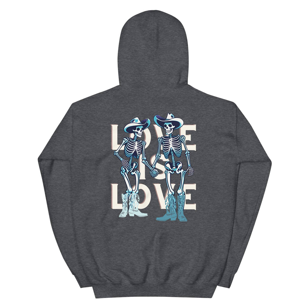 Love Is Love Skeleton hoodie, view 7 — Rose Gold Co
