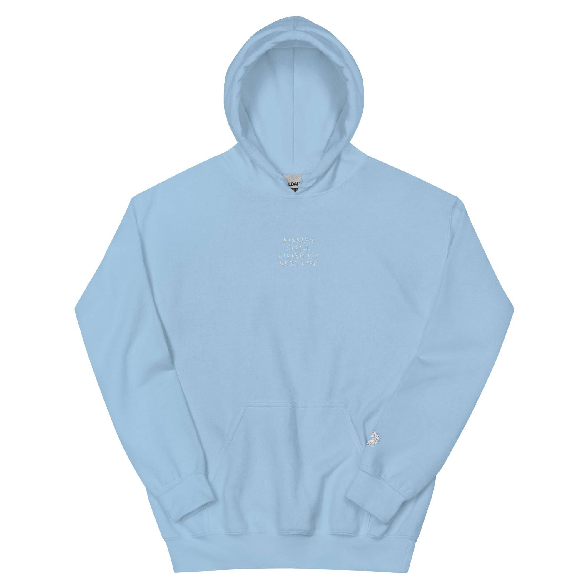 Kissing Girls, Living My Best Life hoodie, view 7 — Rose Gold Co