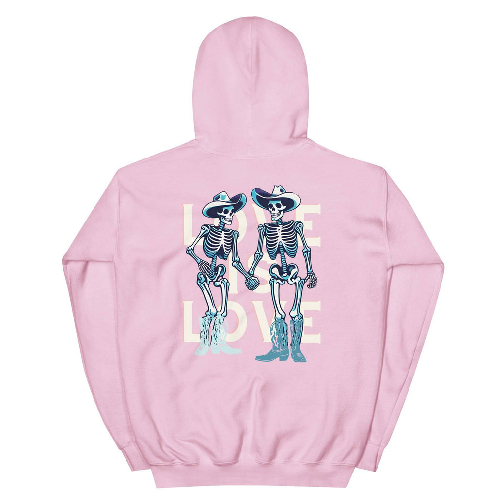 Love Is Love Skeleton hoodie, view 9 — Rose Gold Co