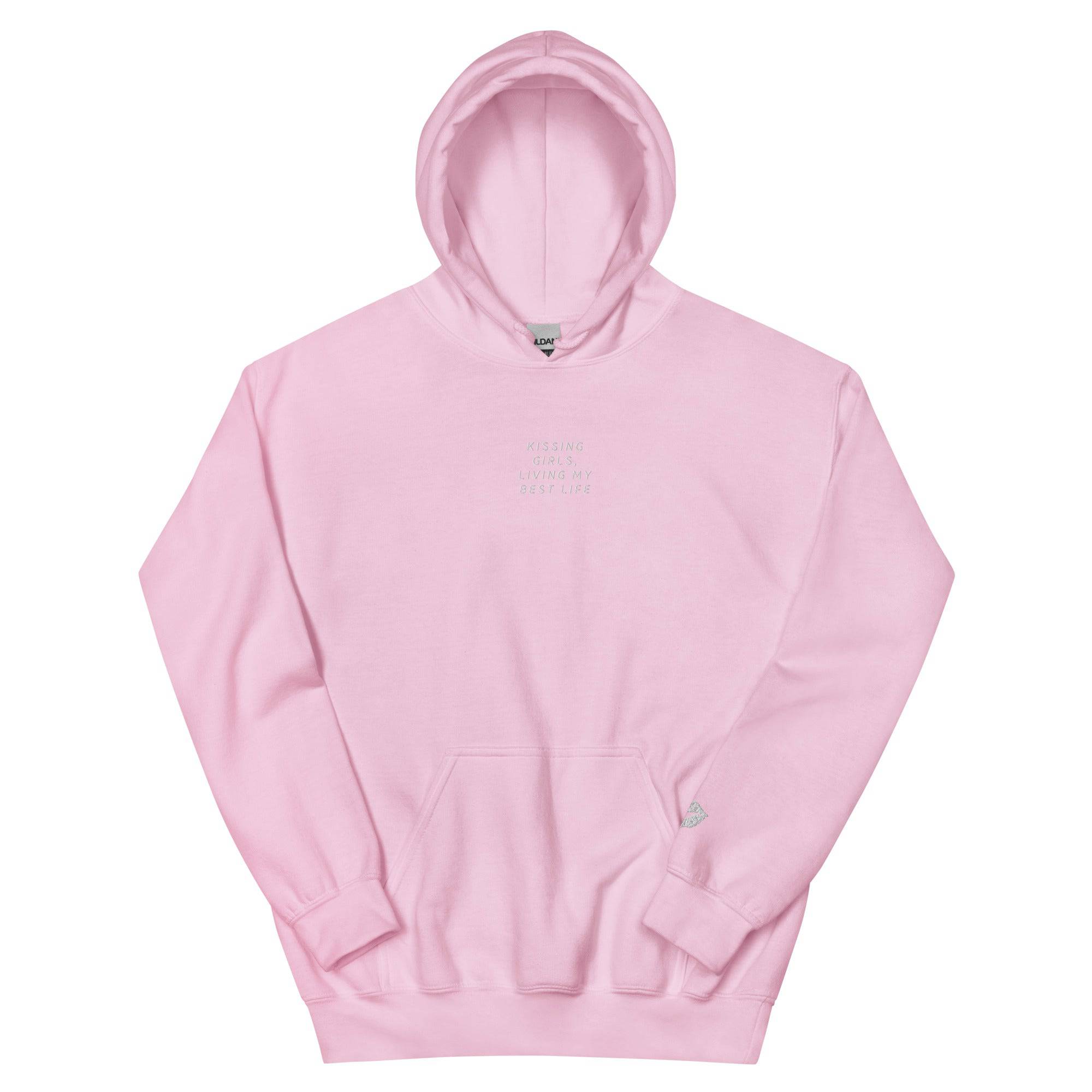 Kissing Girls, Living My Best Life hoodie, view 8 — Rose Gold Co