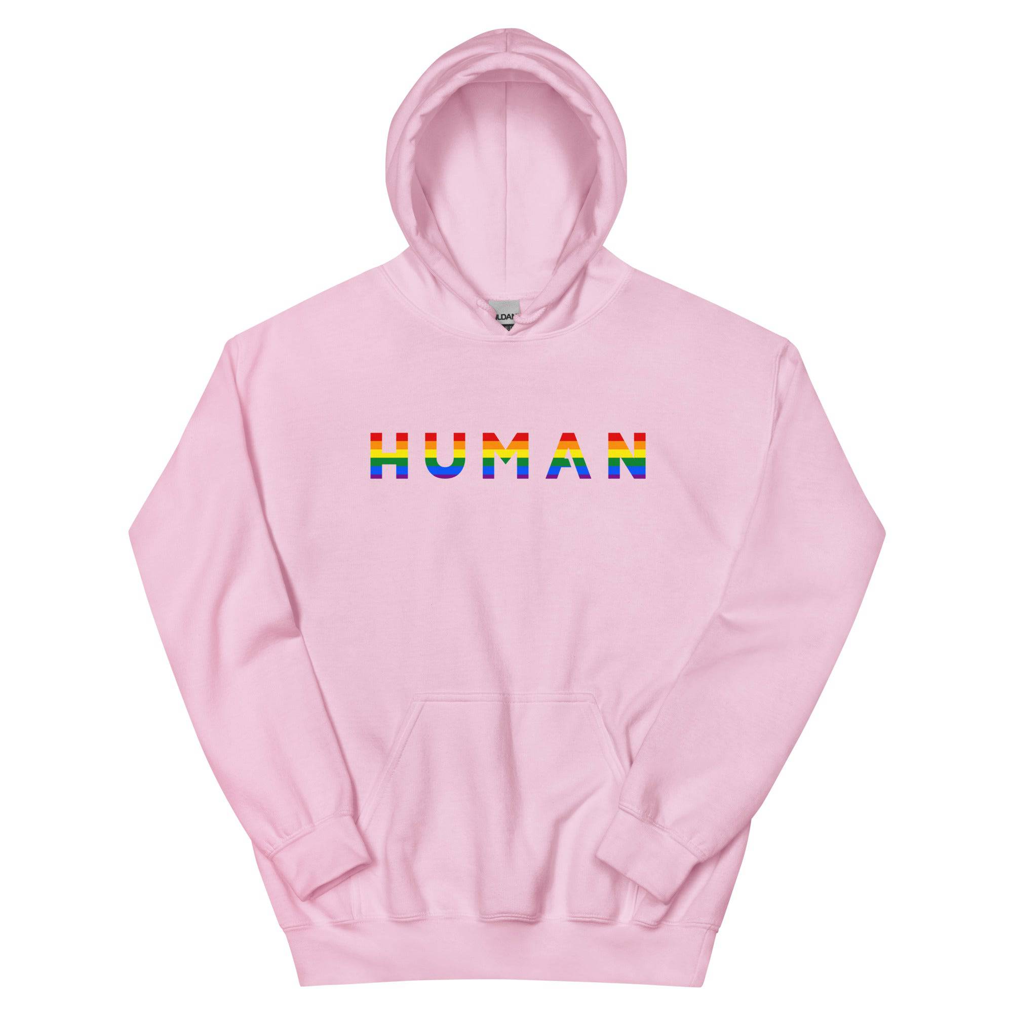 Human Rainbow hoodie, view 7 — Rose Gold Co
