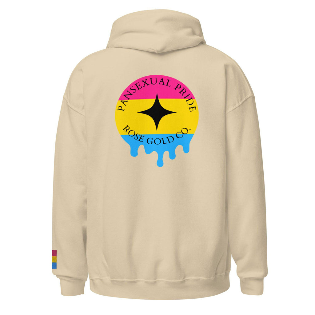Melting Pansexual Pride embroidered hoodie, view 8 — Rose Gold Co