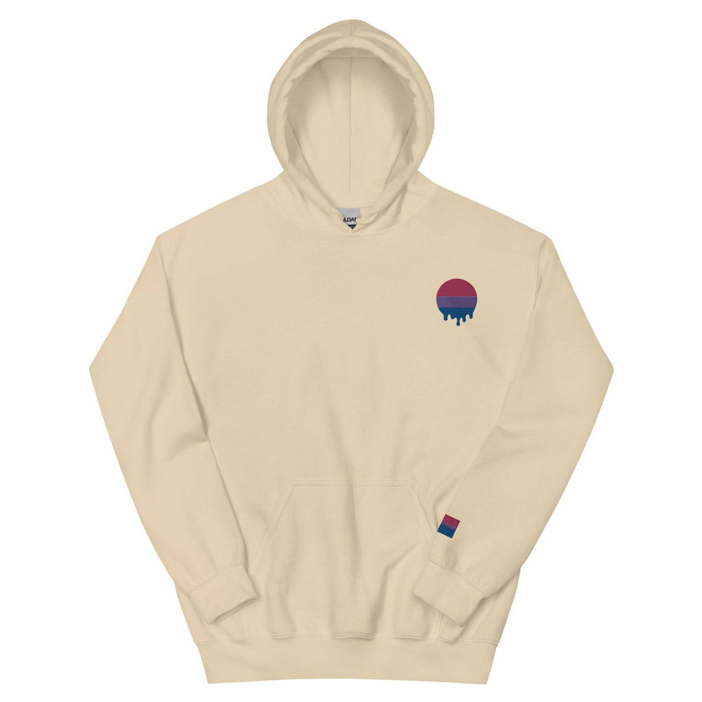 Melting bisexual pride flag premium hoodie, view 9 — Rose Gold Co