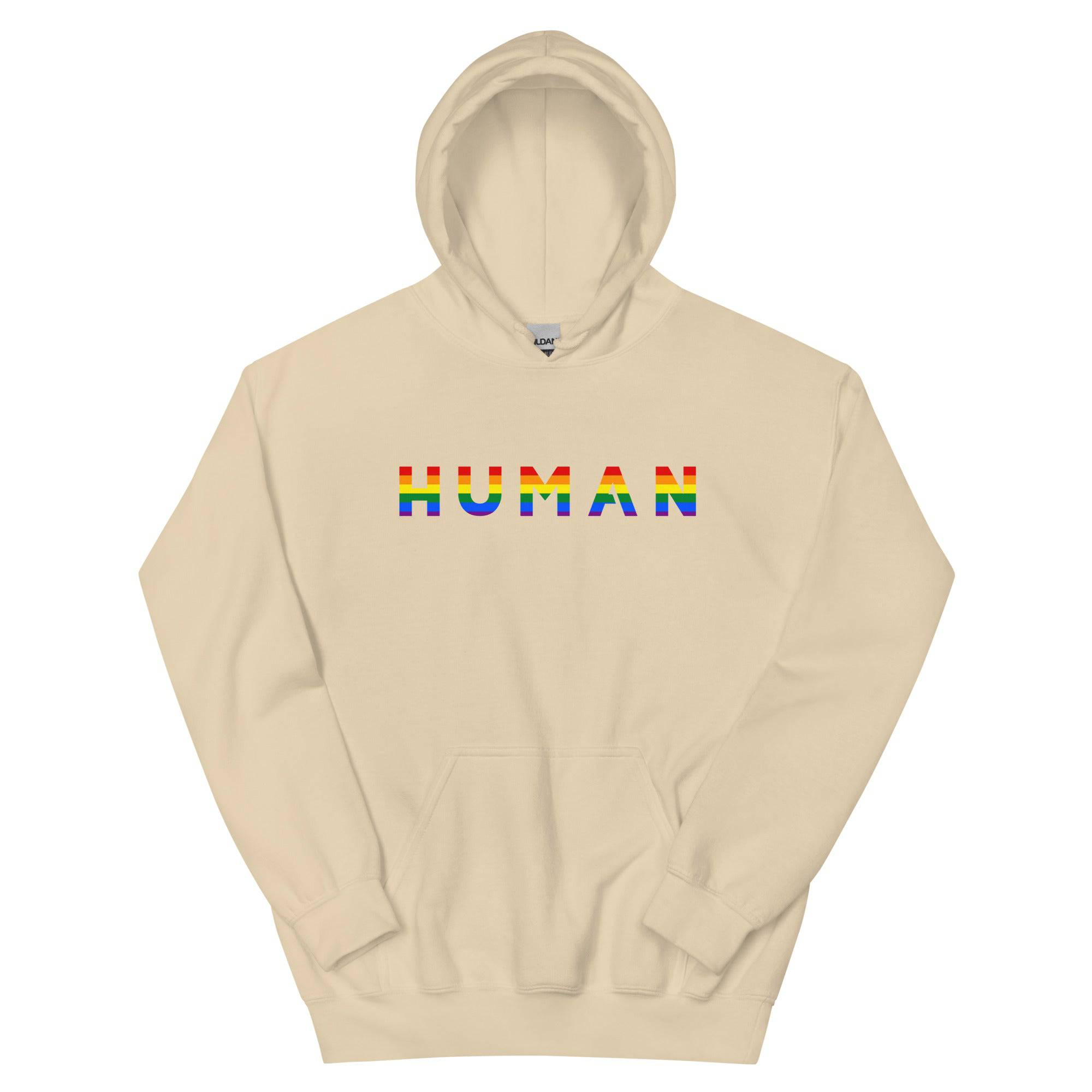 Human Rainbow hoodie, view 6 — Rose Gold Co
