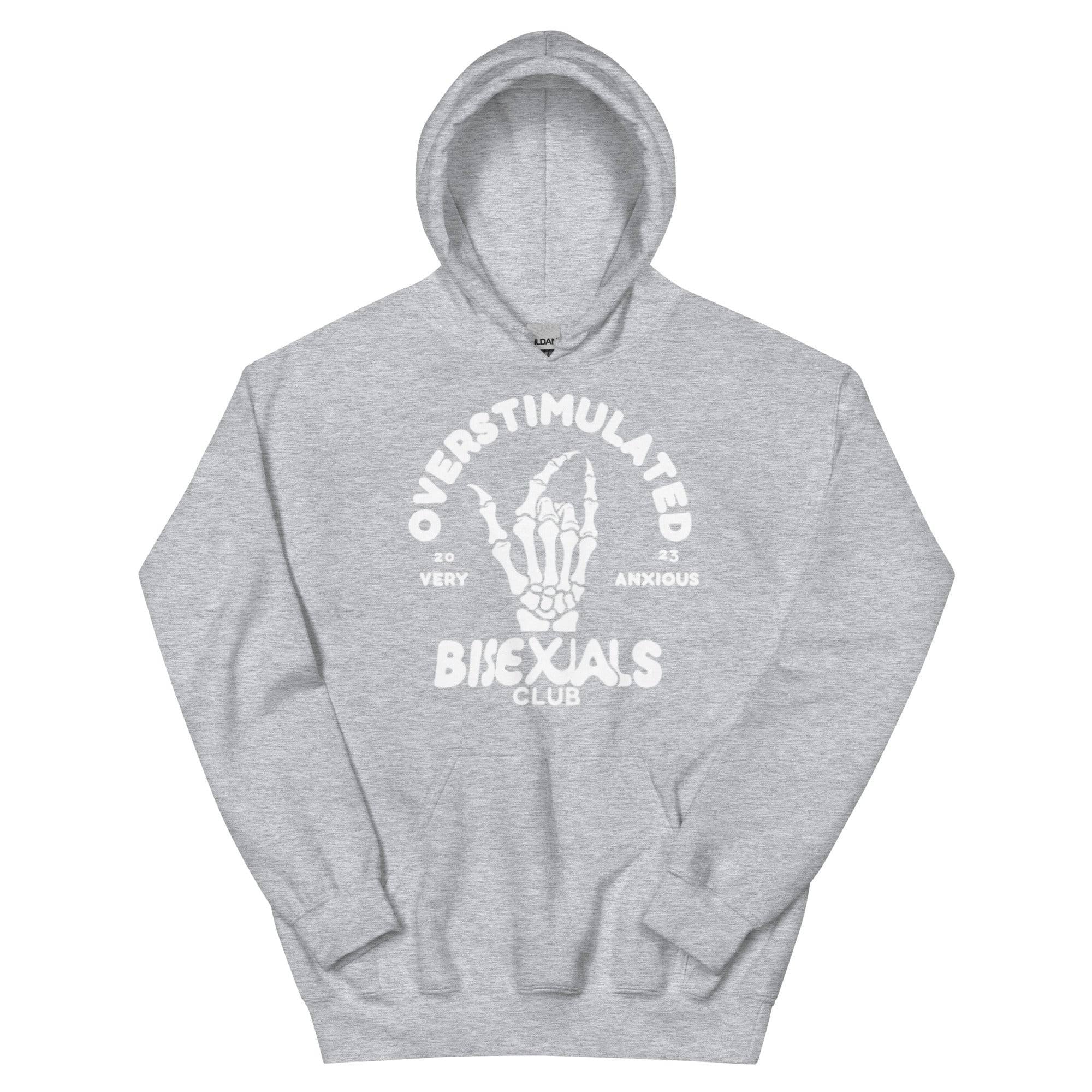 Overstimulated Bisexuals Club hoodie, view 9 — Rose Gold Co