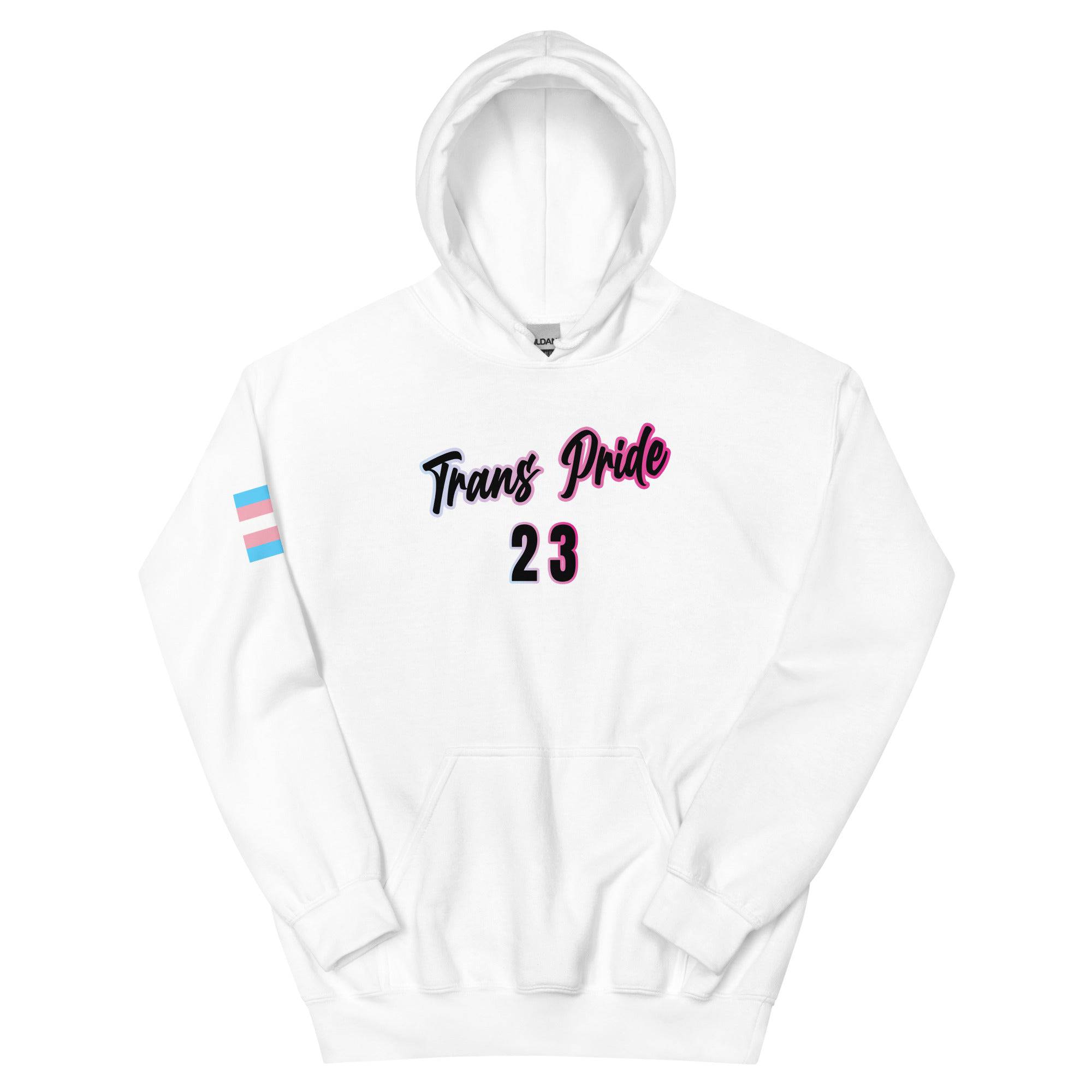 Trans Pride '23 unisex hoodie, view 14 — Rose Gold Co