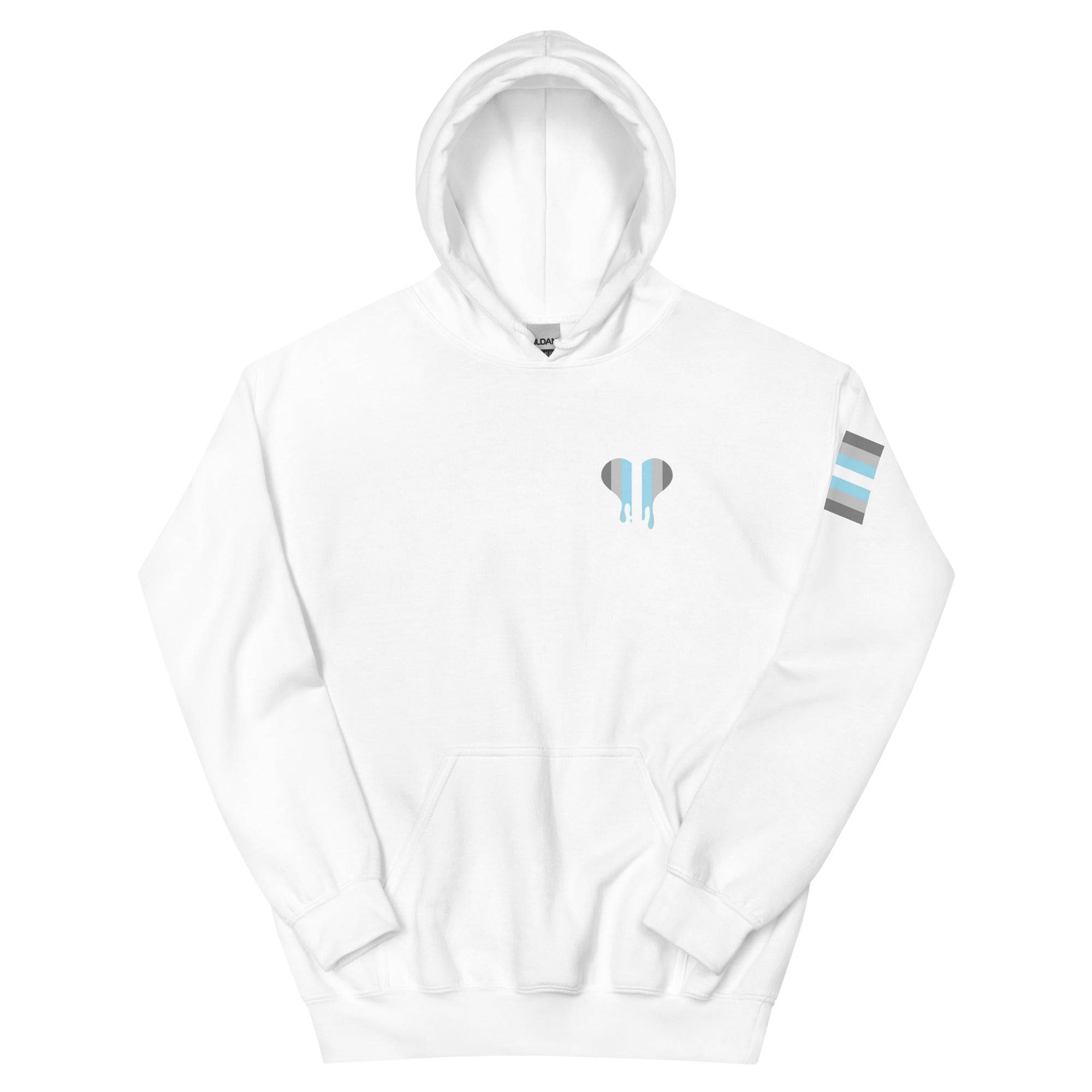 Demiboy Dripping Heart hoodie, view 11 — Rose Gold Co