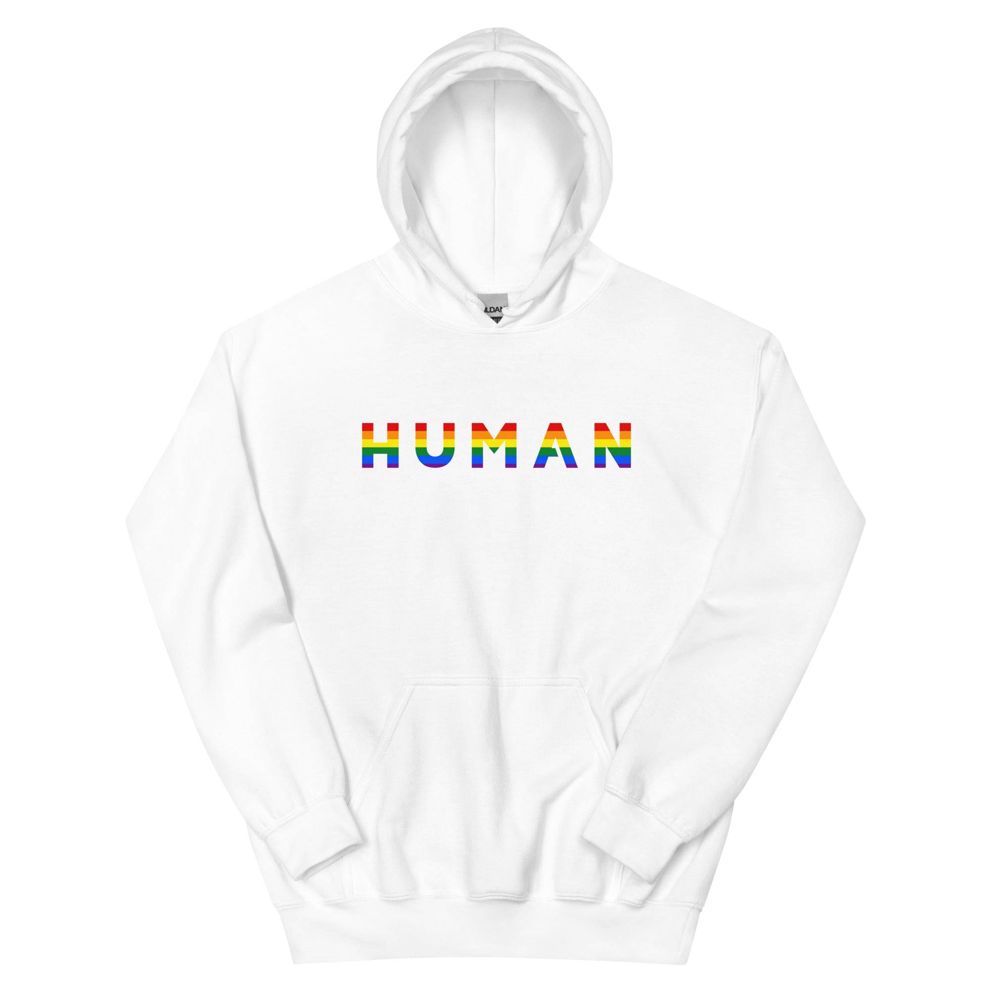 Human Rainbow hoodie, view 8 — Rose Gold Co