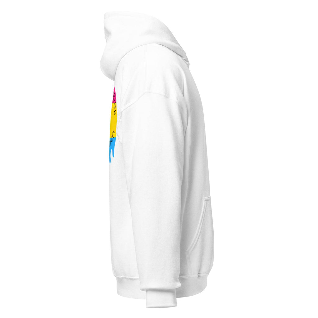 Melting Pansexual Pride embroidered hoodie, view 4 — Rose Gold Co