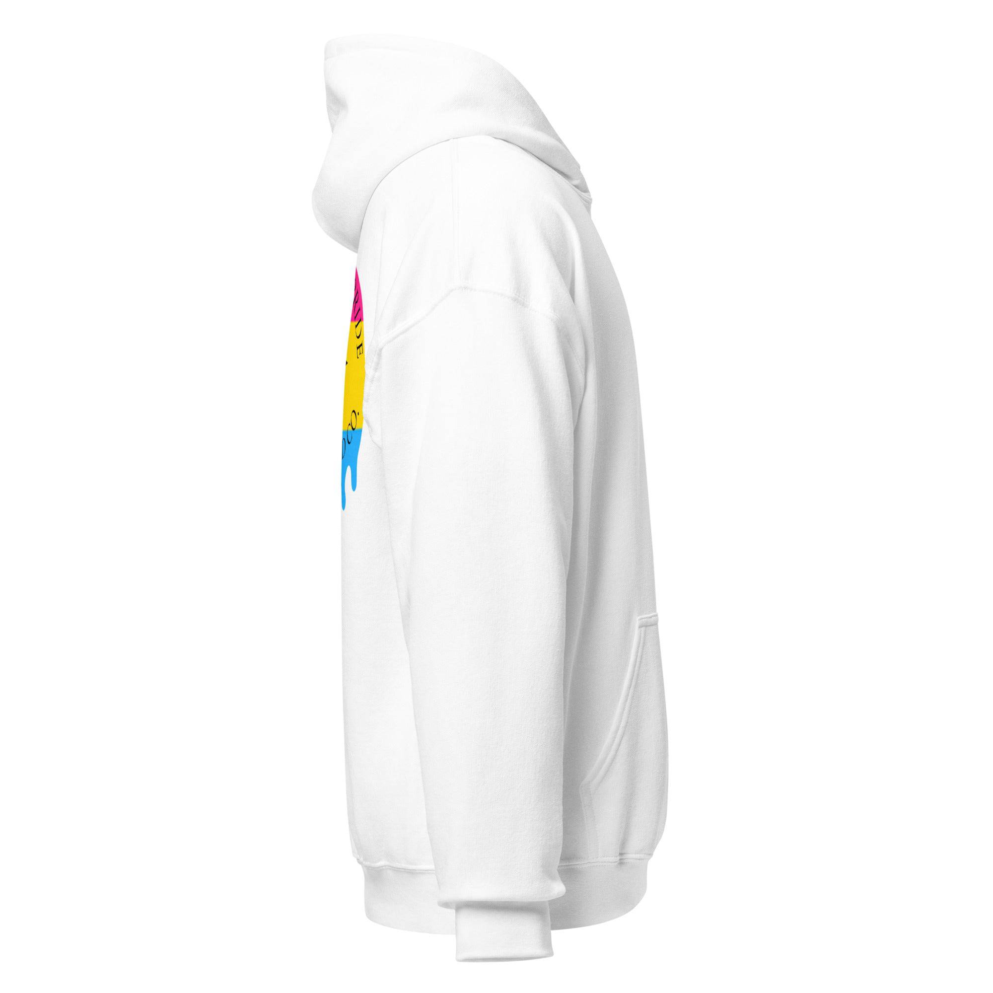 Melting Pansexual Pride embroidered hoodie, view 4 — Rose Gold Co