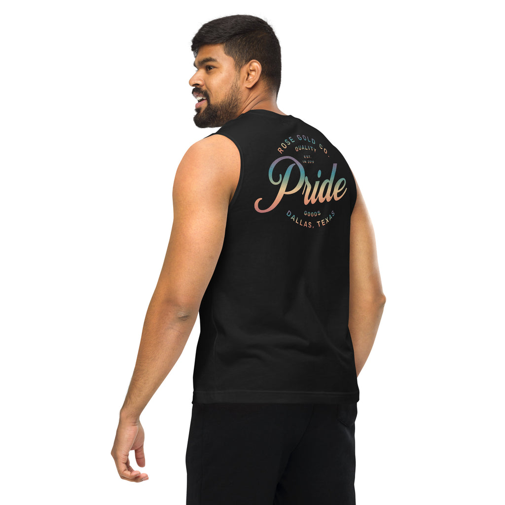 Pride 21 Respect My Pronouns tank top, view 5 — Rose Gold Co