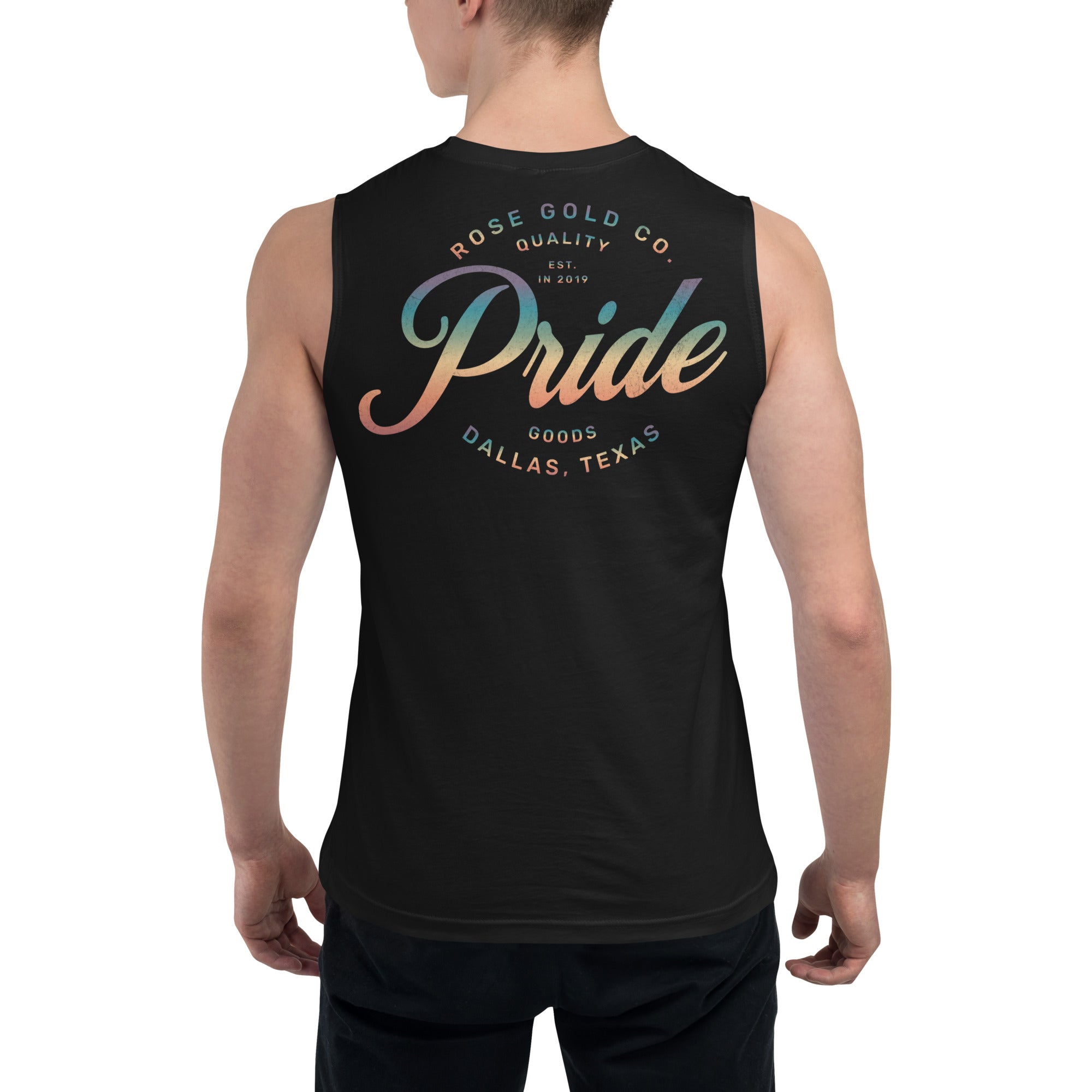 Pride 21 Respect My Pronouns tank top, view 8 — Rose Gold Co