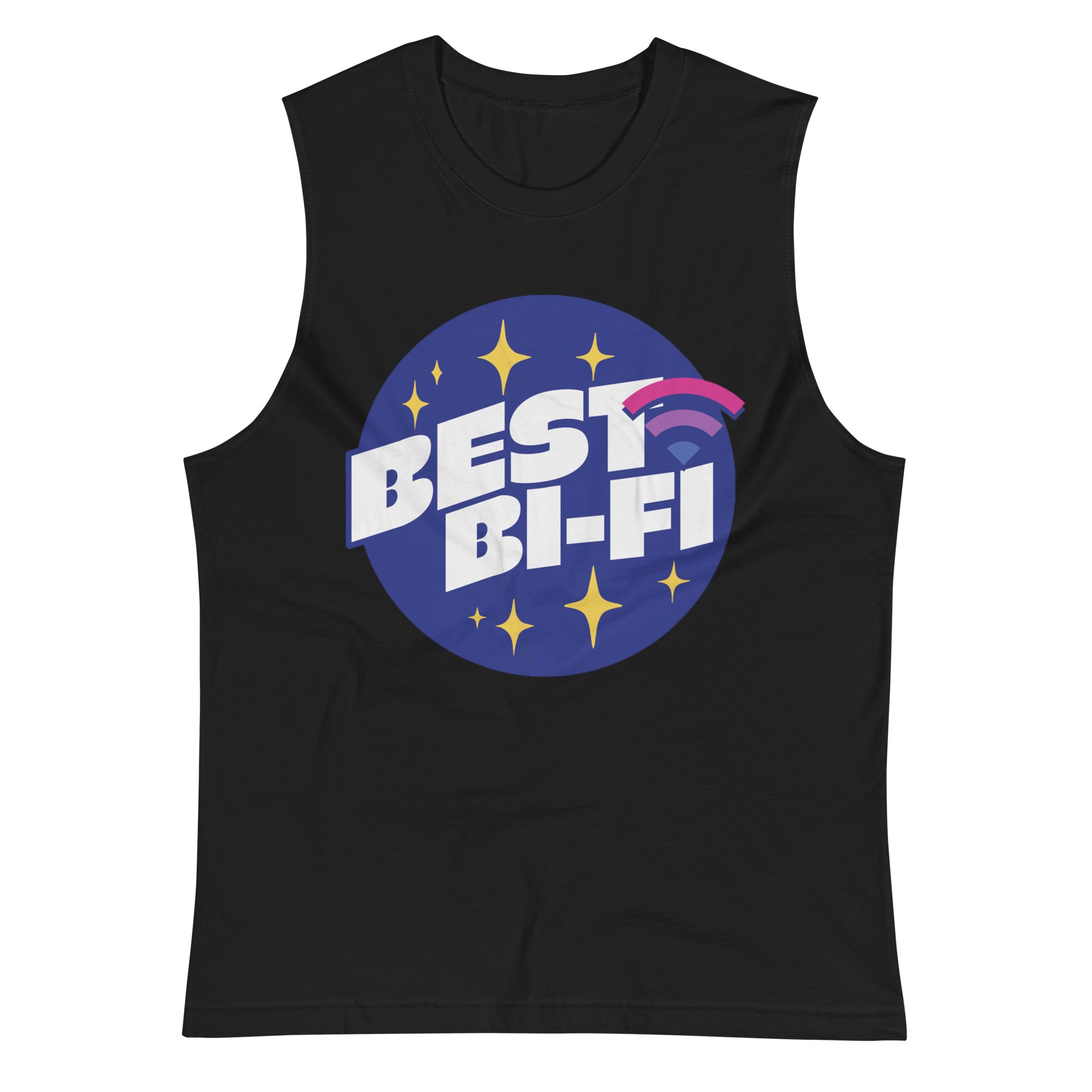 Best Bi-Fi bisexual pride tank top, view 4 — Rose Gold Co