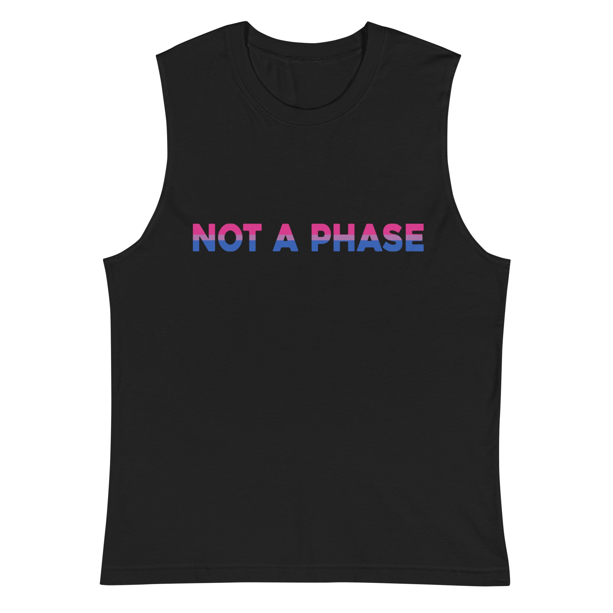 Not a Phase bi pride tank top, view 5 — Rose Gold Co