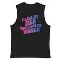 I Like My Men How I Like My Women bi pride tank top, view 4 — Rose Gold Co