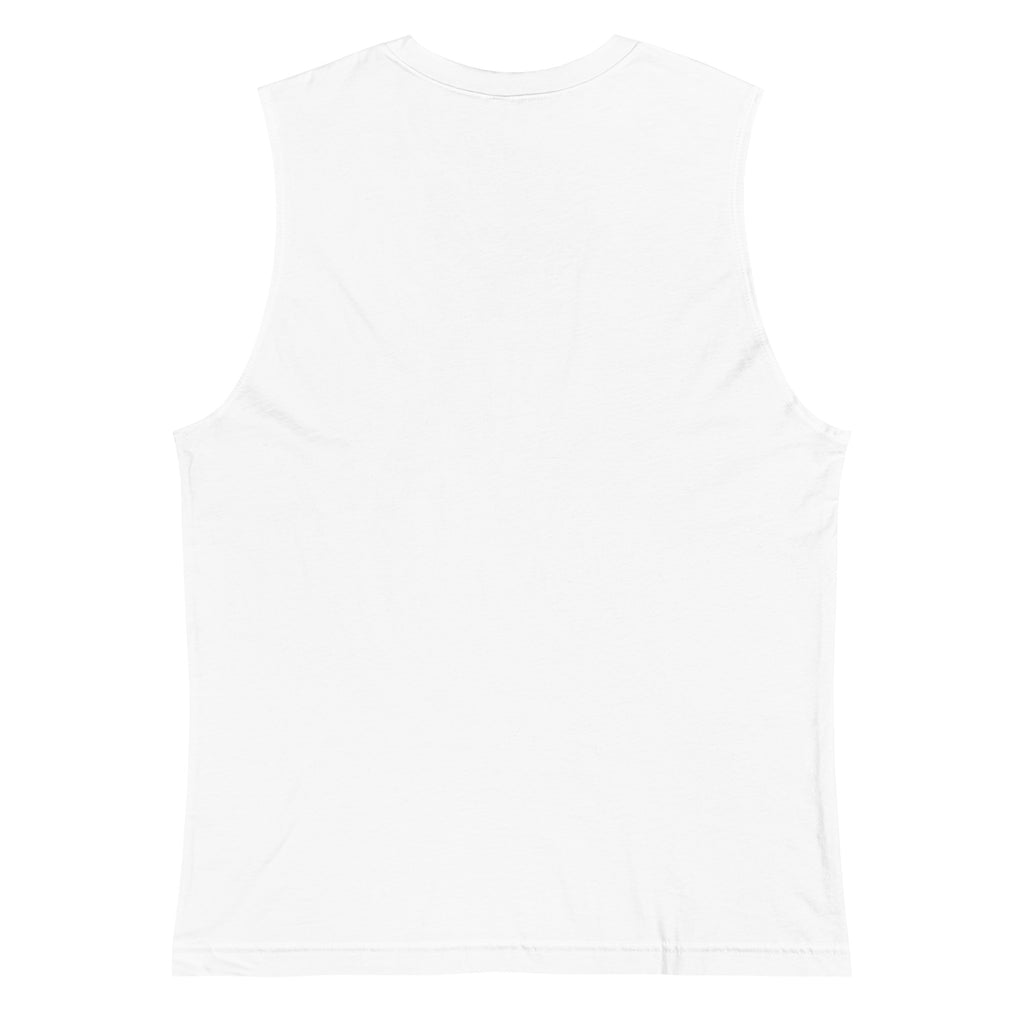 Human rainbow pride tank top in white, view 9 — Rose Gold Co