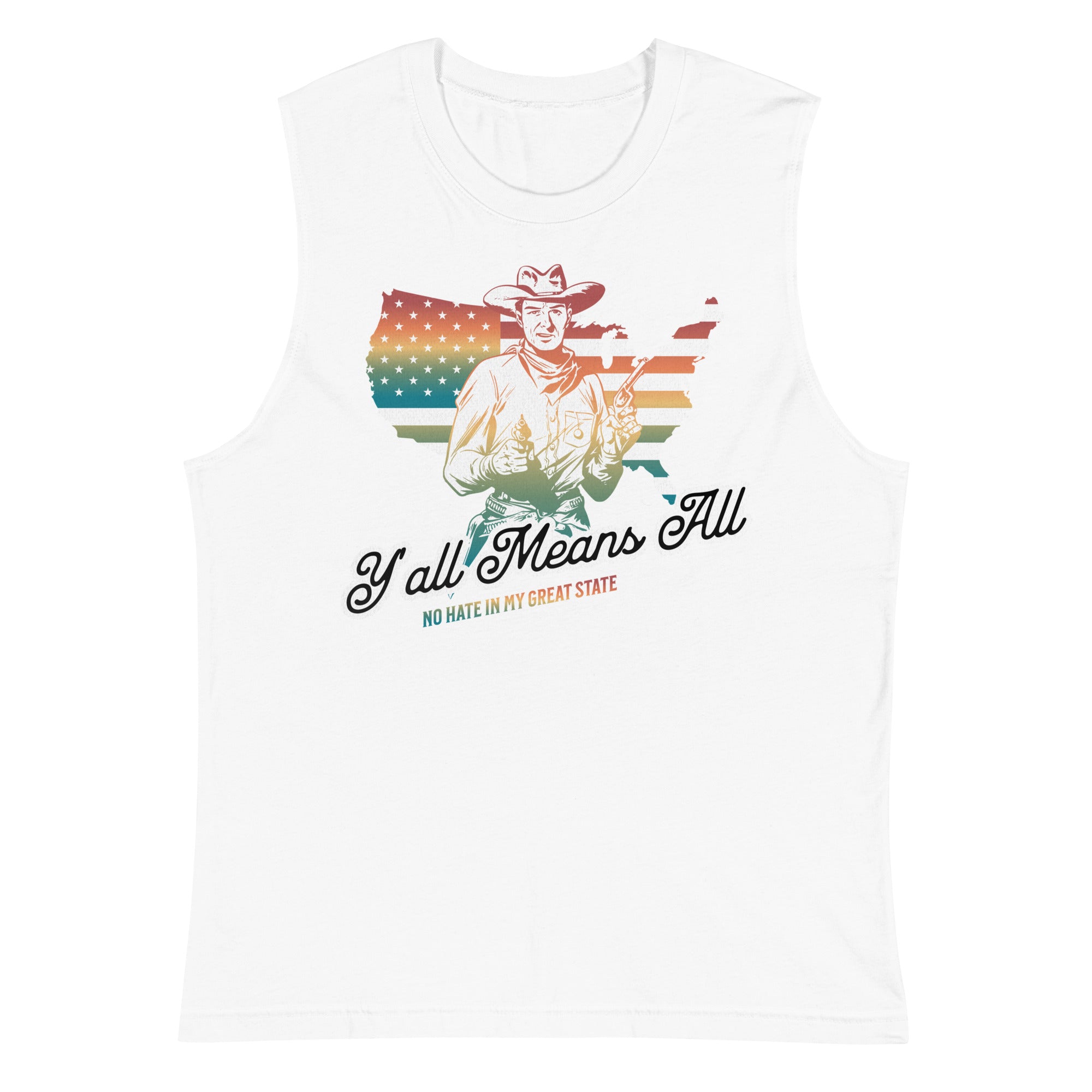 No Hate In My Great State tank top, view 6 — Rose Gold Co