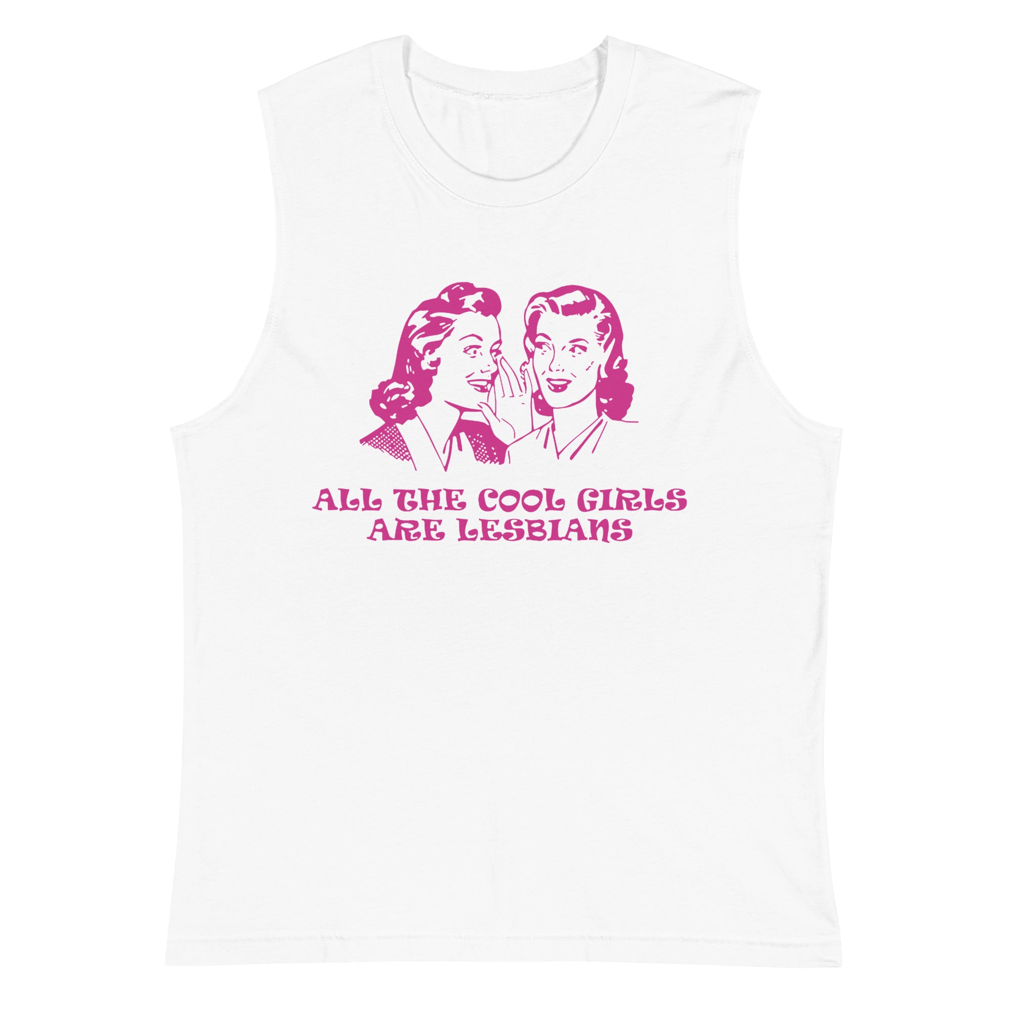 All the Cool Girls Are Lesbians tank top, view 3 — Rose Gold Co