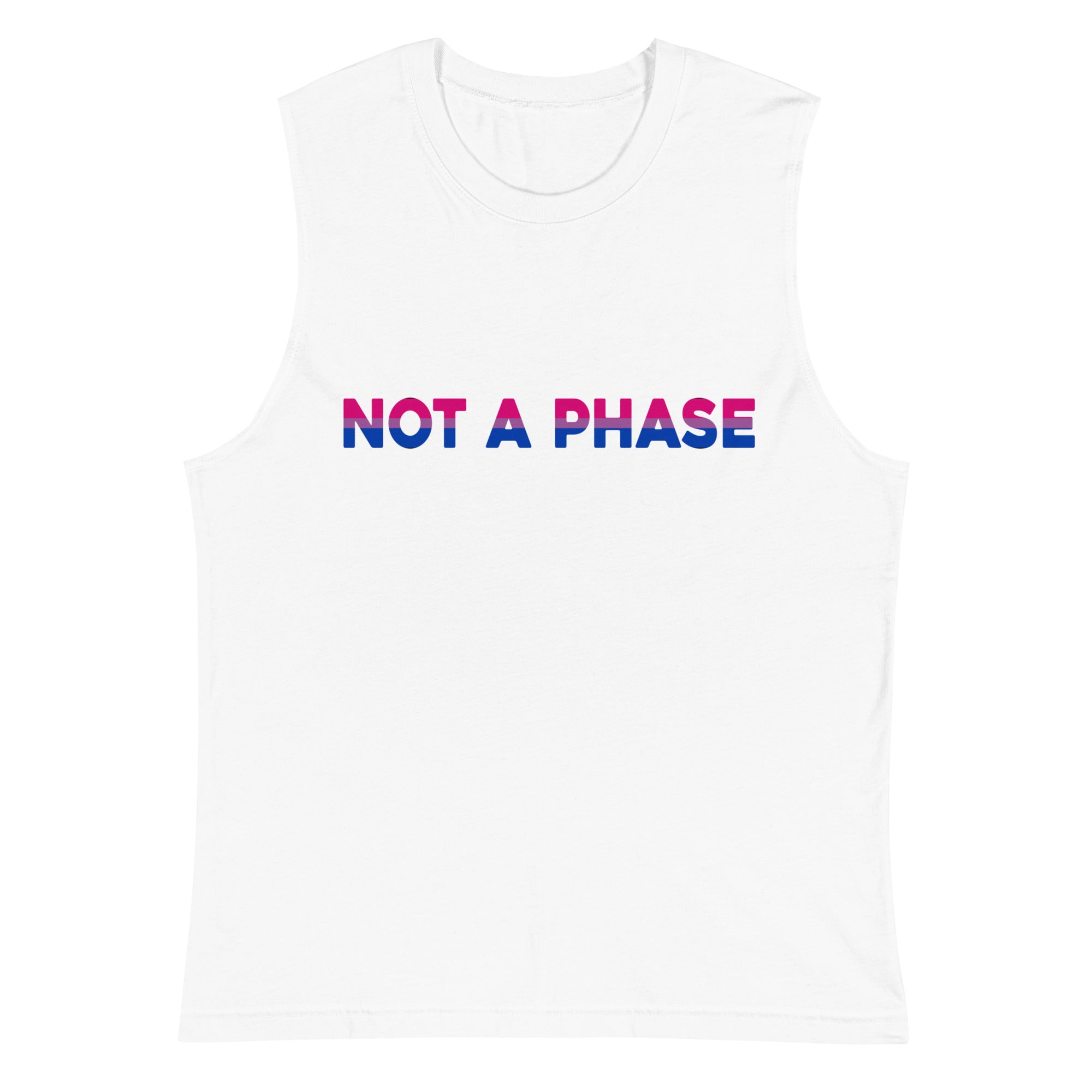 Not a Phase bi pride tank top, view 6 — Rose Gold Co