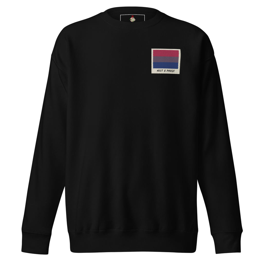 Not A Phase bisexual pride polaroid sweatshirt — Rose Gold Co