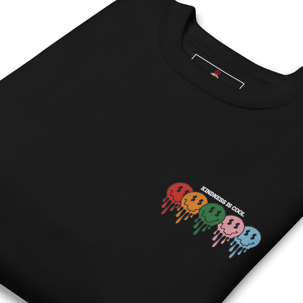 Kindness Is Cool crewneck sweatshirt, view 3 — Rose Gold Co